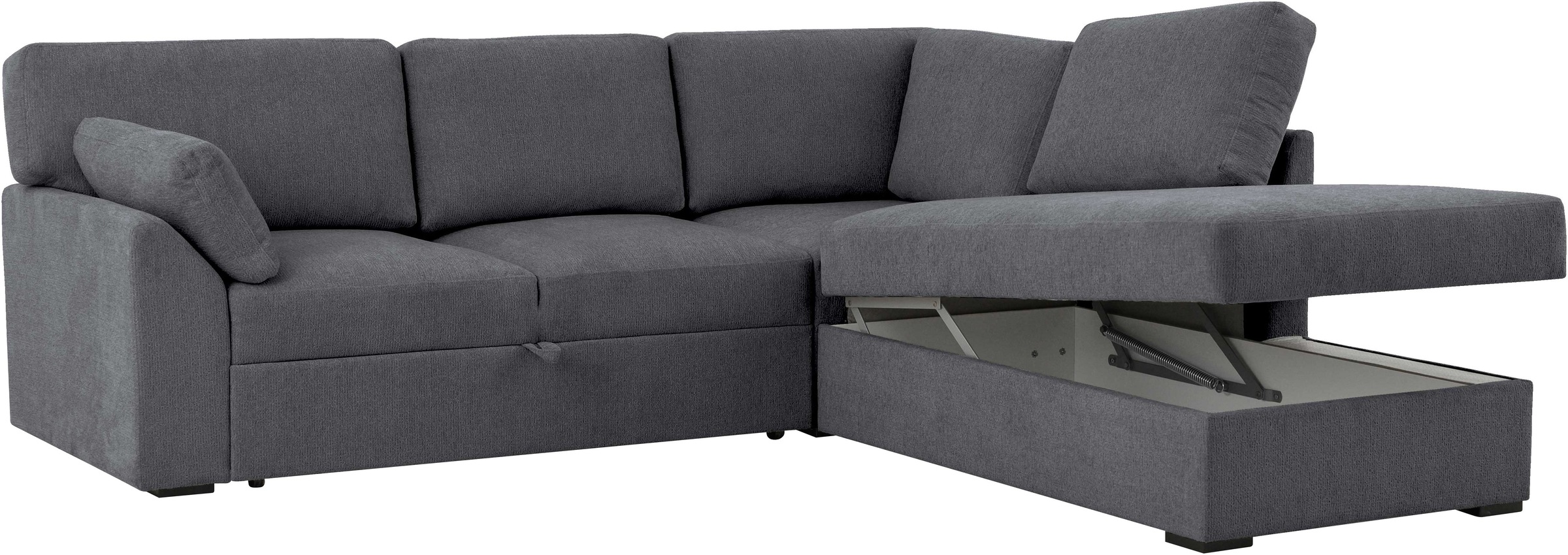 Home affaire Ecksofa »Citry«, (304 St.), Breite 242 cm, Chenille, Bettfunktion, Bettkasten, L-Form