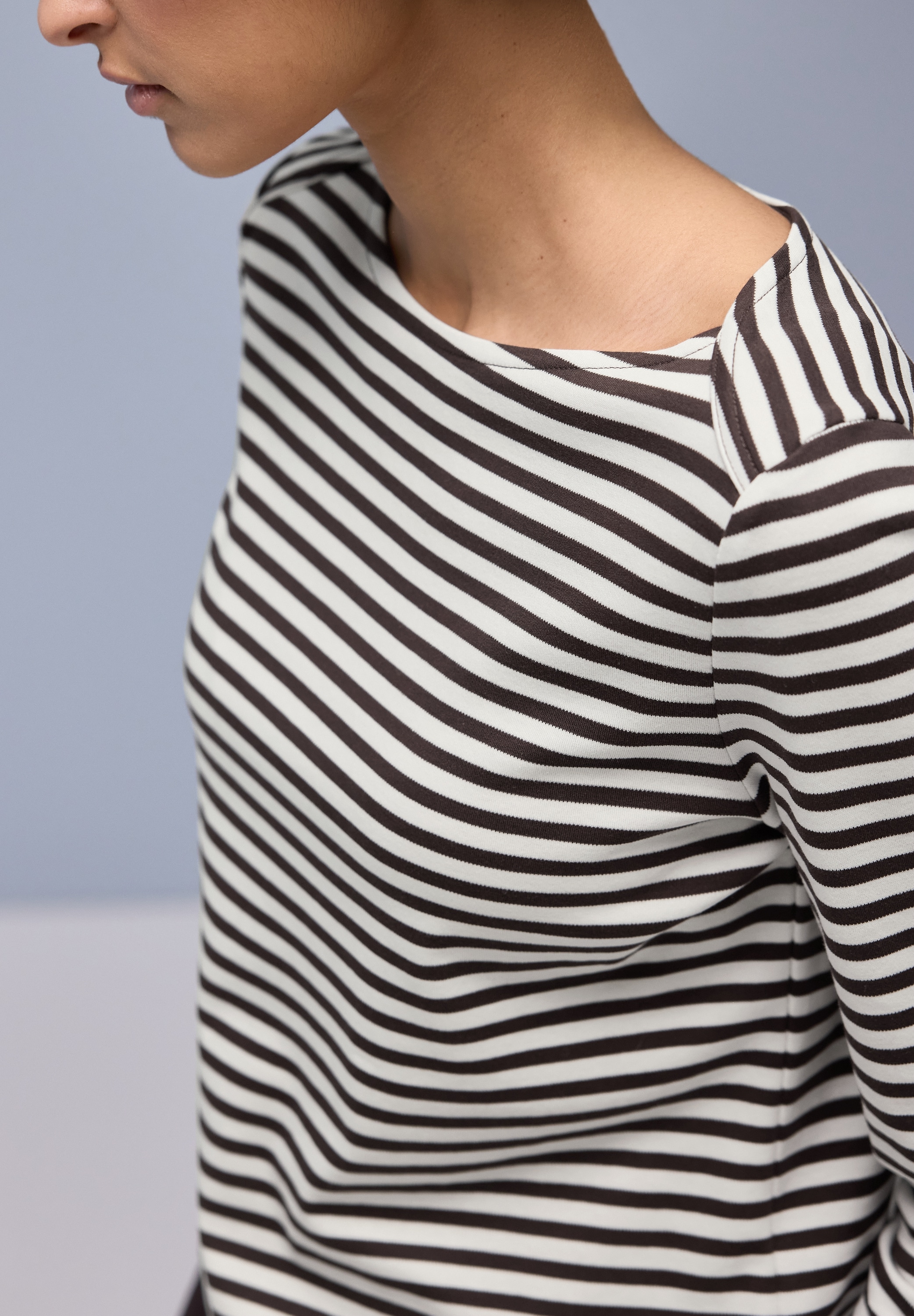 STREET ONE Langarmshirt mit U-Boot-Ausschnitt