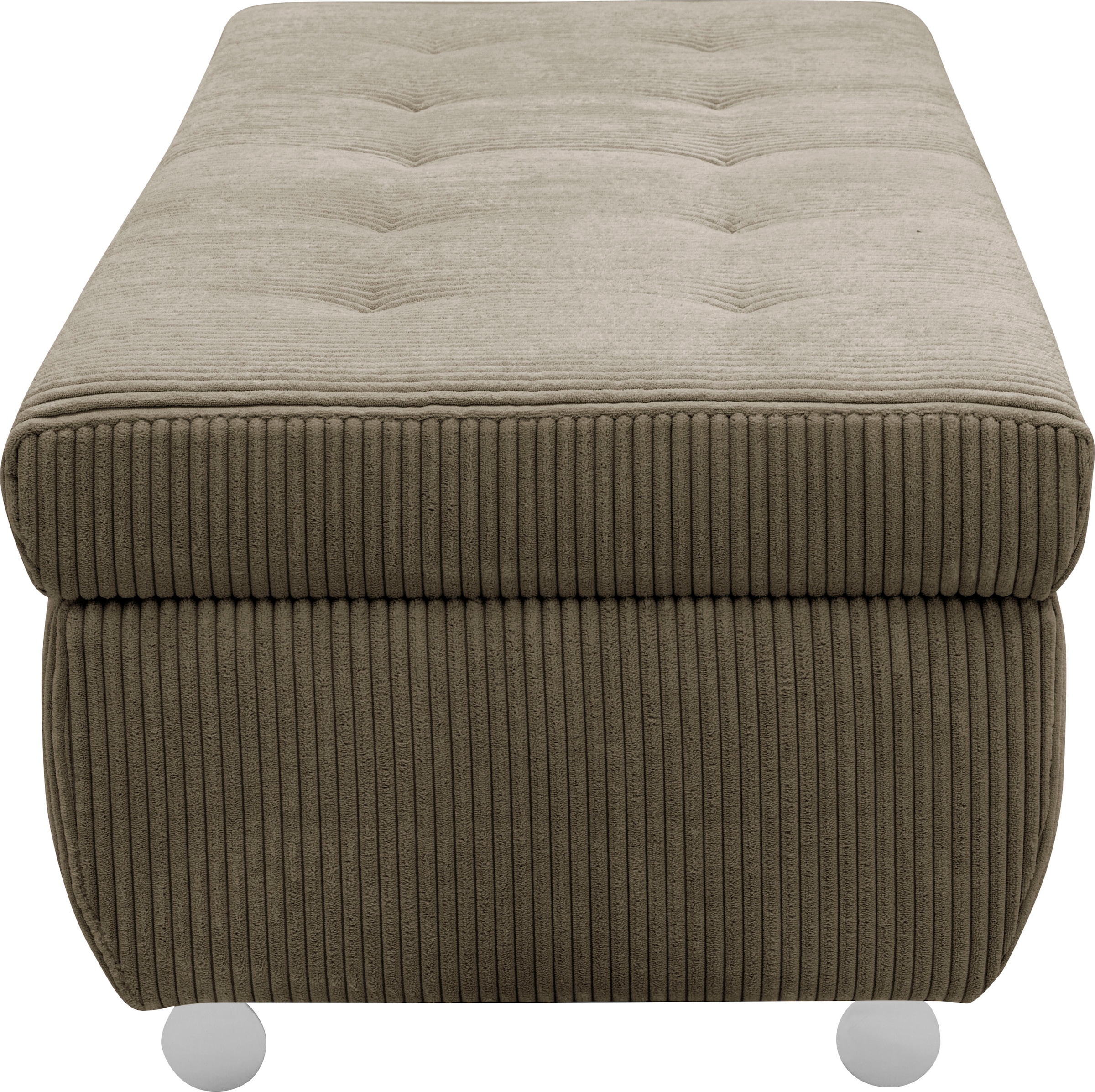 DOMO collection Hocker »Treviso XXL: B/T/H: 161/60/41 cm«, mit Stauraum, auch in Cord, passend zur Serie, moderne Steppung