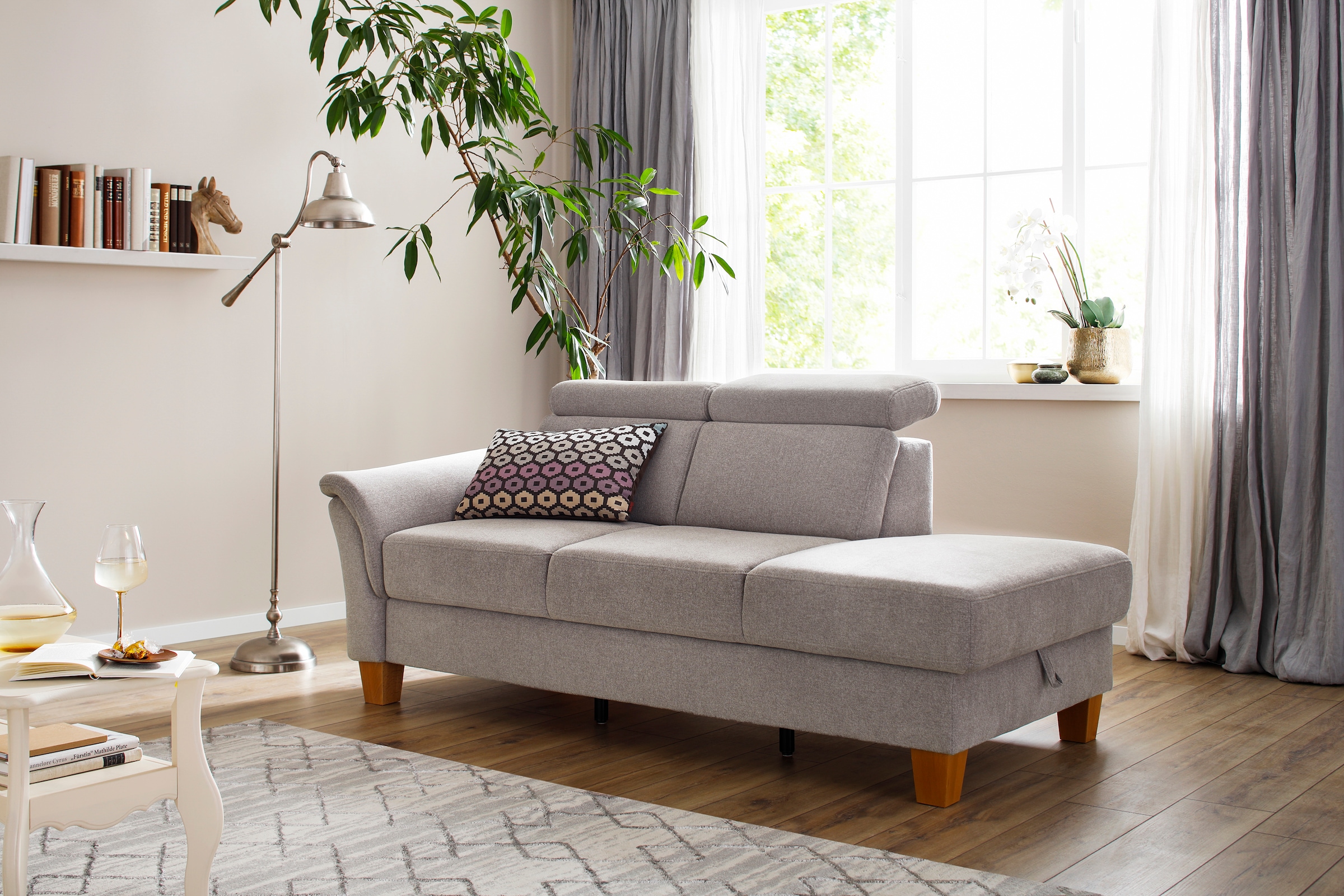 Home affaire Recamiere "Conville" incl. Kopfteilverstellung, Federkern, wah günstig online kaufen