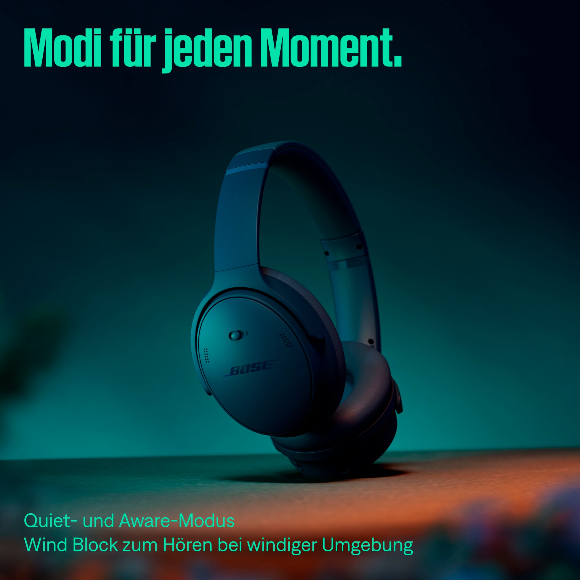 Bose Over-Ear-Kopfhörer »QuietComfort Headphones«, Bluetooth, Transparenzmodus-Multi-Point-Verbindung-Freisprechfunktion-Rauschunterdrückung-Noise-Cancelling, 2 Modi, Anpassbare Einstellungen, Audiokabel mit integriertem Mikrofon