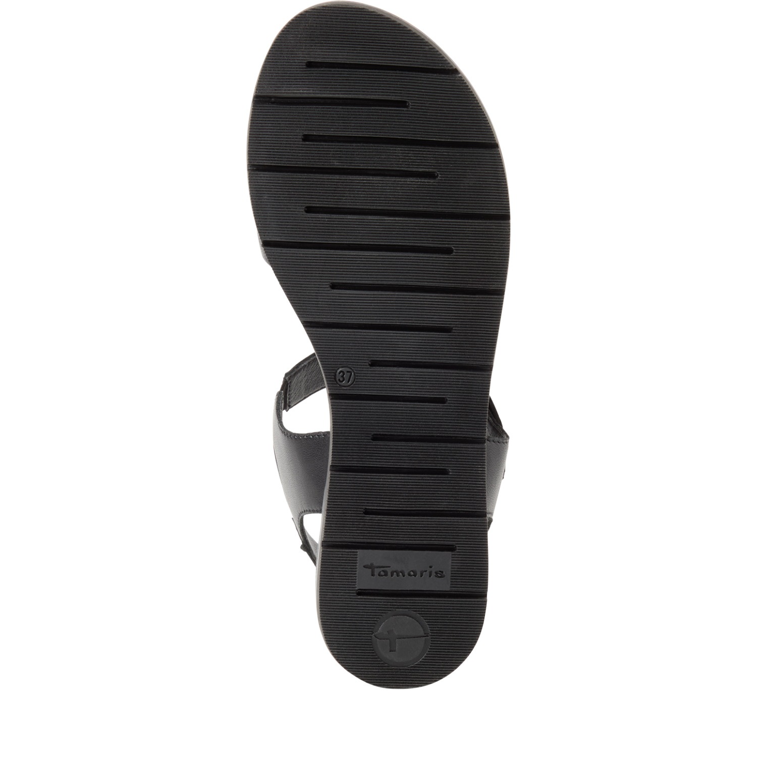 Riemchensandale TAMARIS, Damen, Gr. 36, schwarz, Glattleder, Schuhe Riemchensandale, Plateau, Sommerschuh, Sandalette im Basic-Look 2