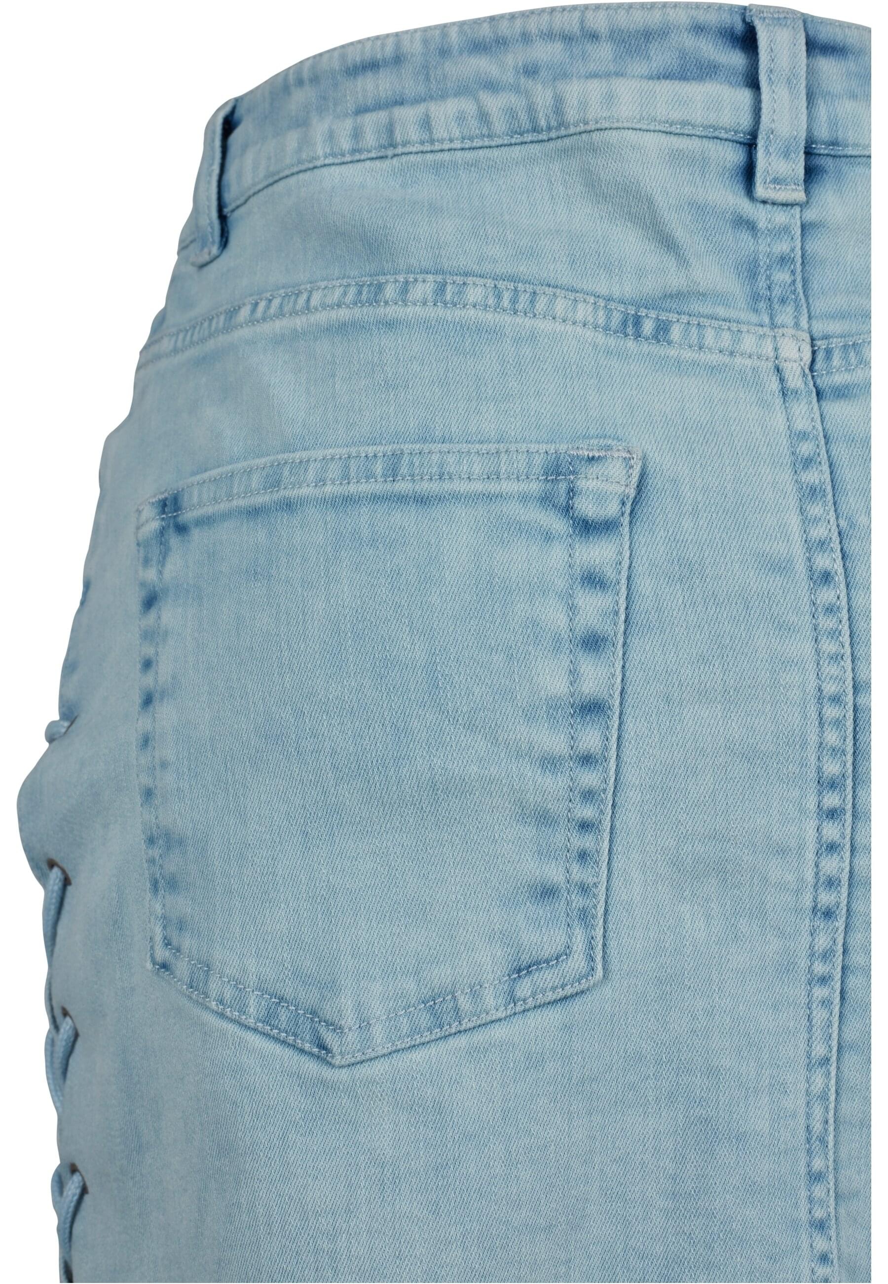 URBAN CLASSICS Jerseyrock »Urban Classics Damen Ladies Denim Lace Up Skirt«, (1 tlg.)