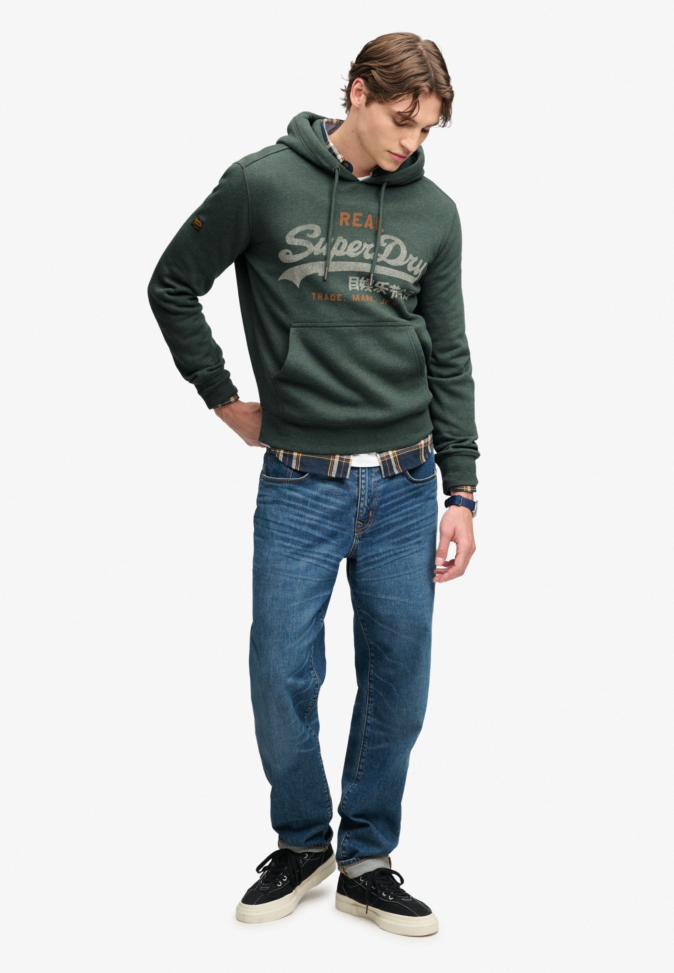 Superdry Kapuzensweatshirt »VL HERITAGE RELAXED HOOD«, Baumwollmischung, relaxed fit
