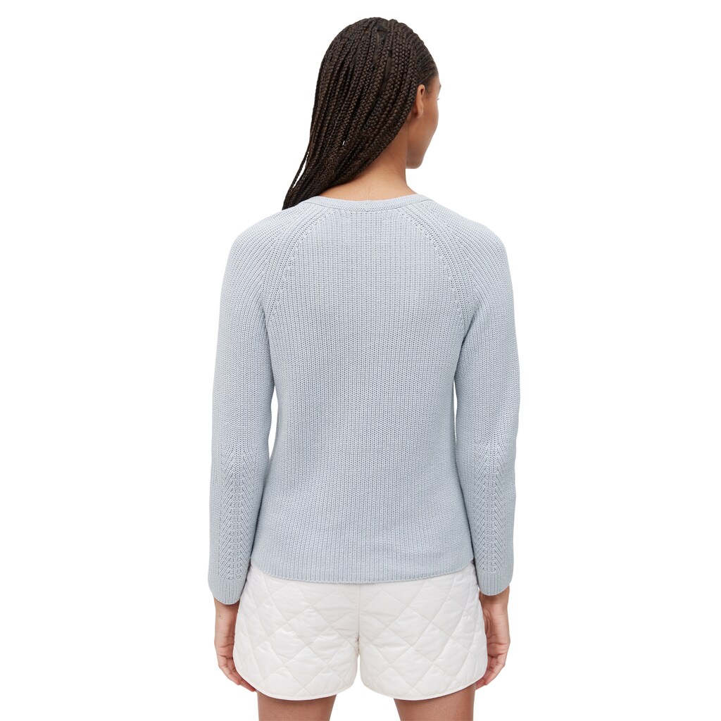 Damenmode Pullover Marc O'Polo Strickpullover »aus reinem Organic Cotton« blau Damenmode Pullover Marc O'Polo Strickpullover »aus reinem Organic Cotton« blau