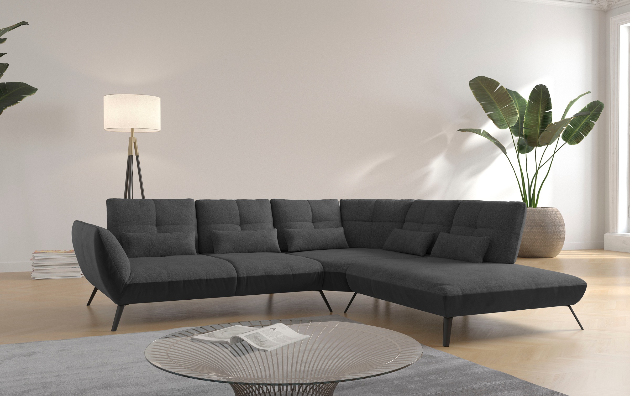 OTTO home Ecksofa "Mikado L-Form" inkl. Sitztiefenverstellung und Armteilverstellung