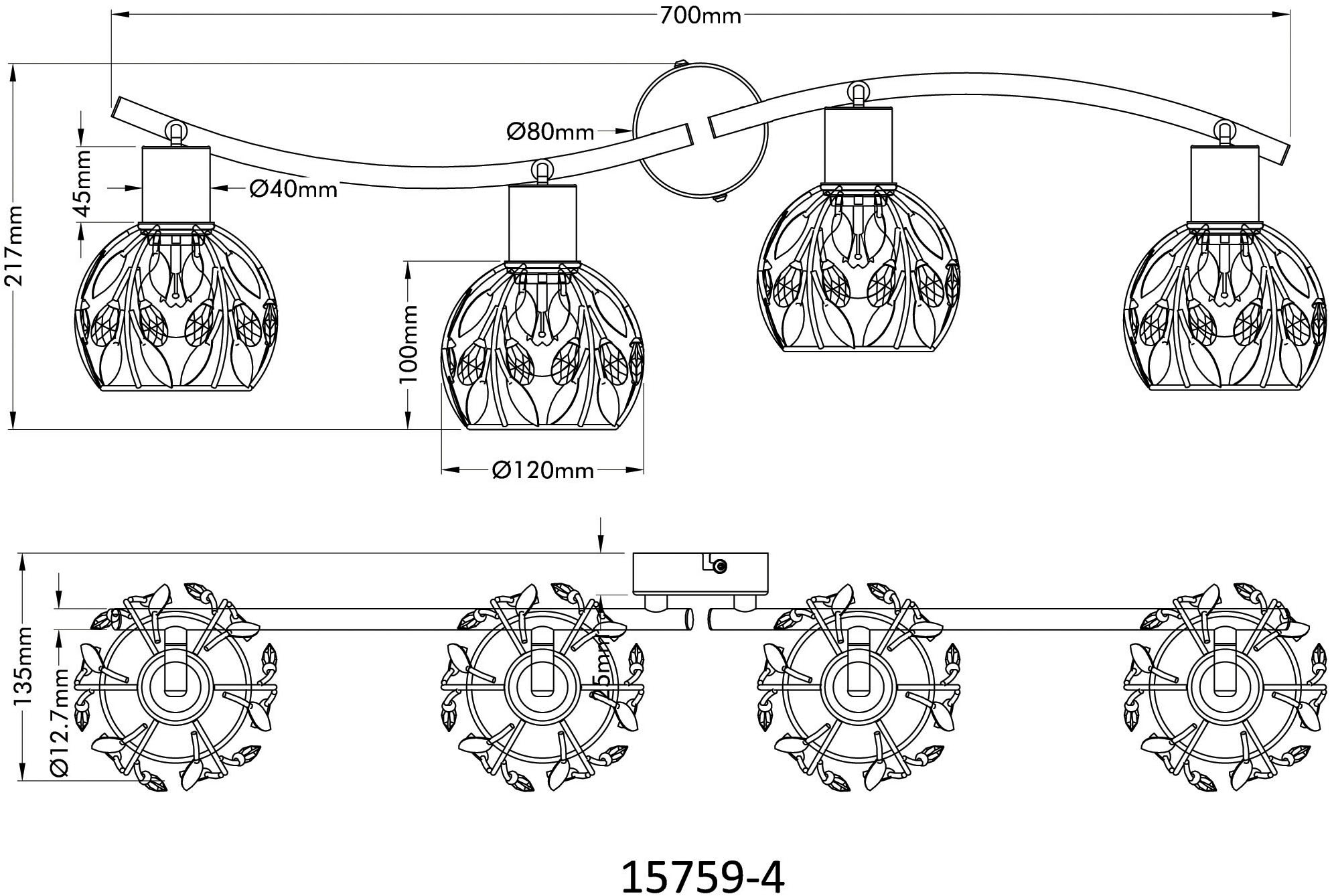 GLOBO LIGHTING Deckenstrahler »MIKA« E14 1 Stk.