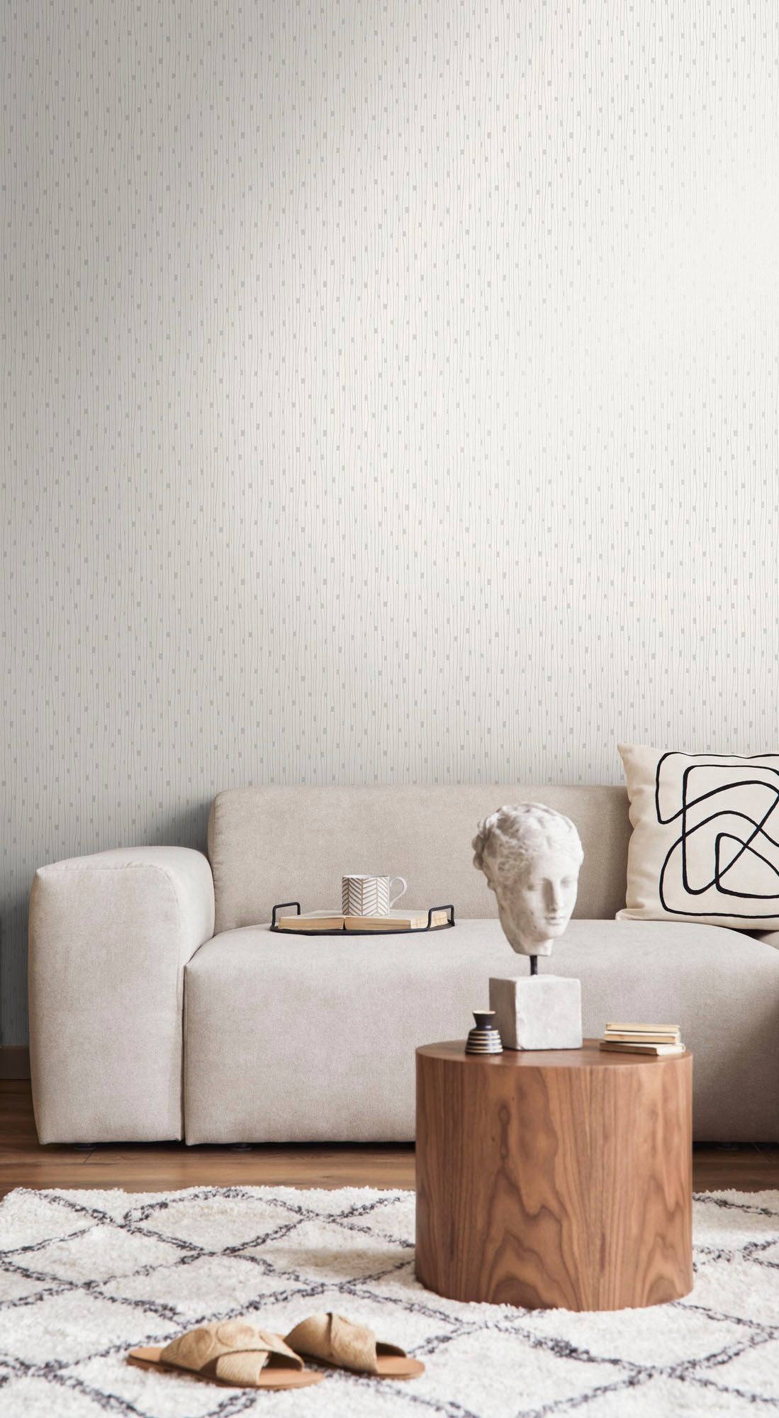 A.S. Création Vliestapete "THE BOS Streifentapete" abstrakt gemustert leicht glänzend leicht strukturiert Grafisch Tapeten Wohnzimmer Schlafzimmer Küche Flur Design Wandtapete