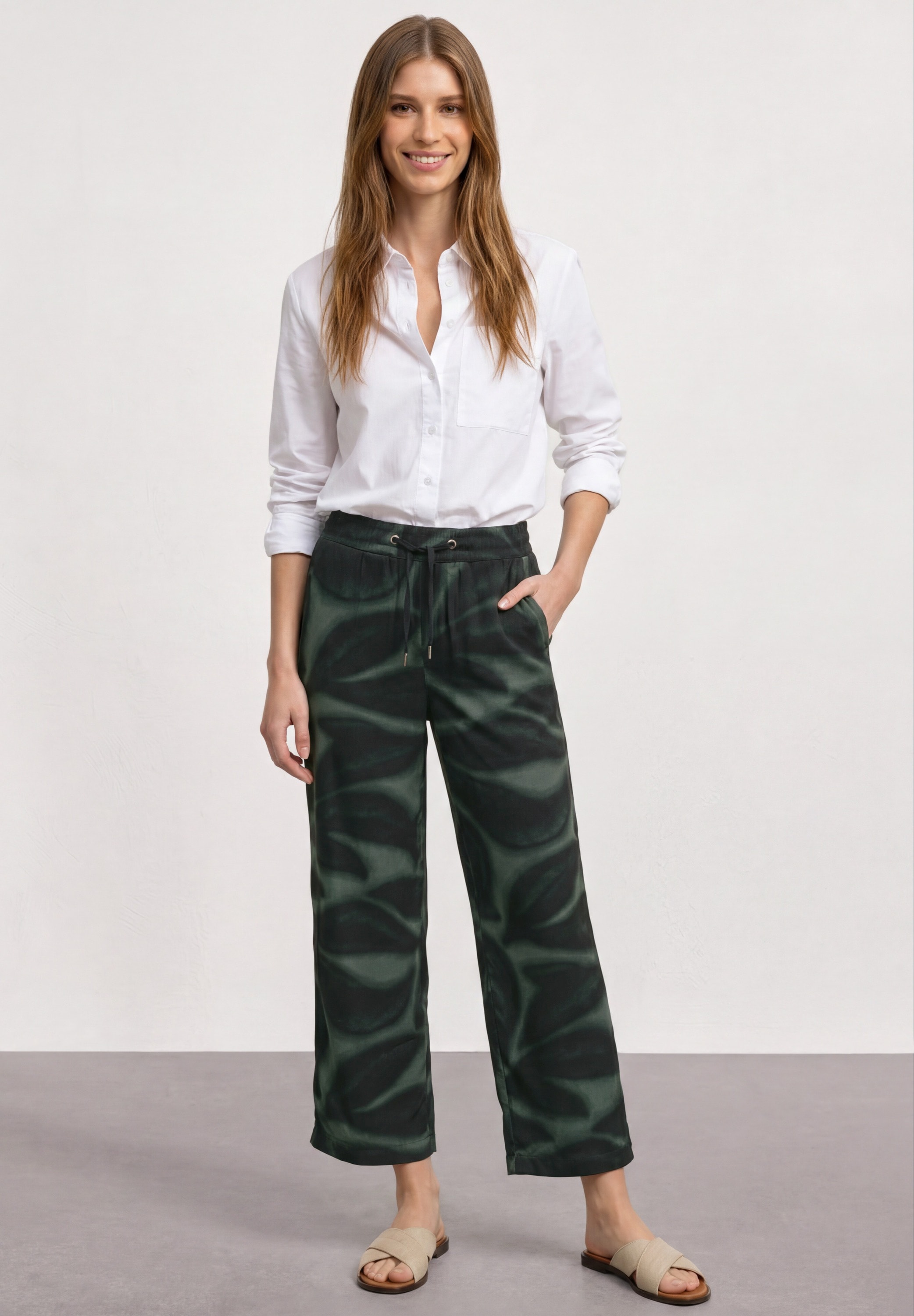 STREET ONE Stoffhose  mit Wide Legs