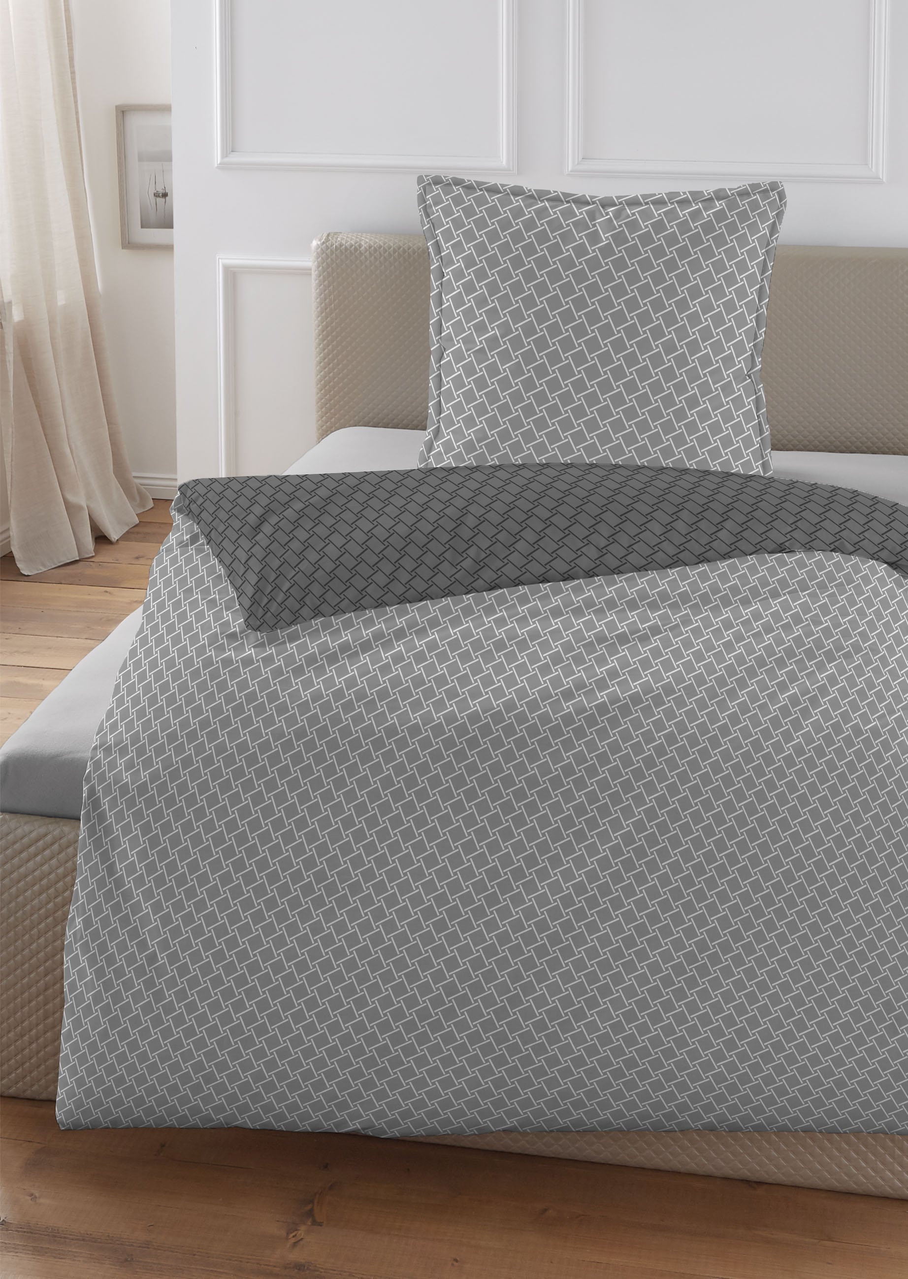 HECHTER PARIS Wendebettwäsche "0061311" 2 Stk. feiner Glanz + weicher Griff günstig online kaufen