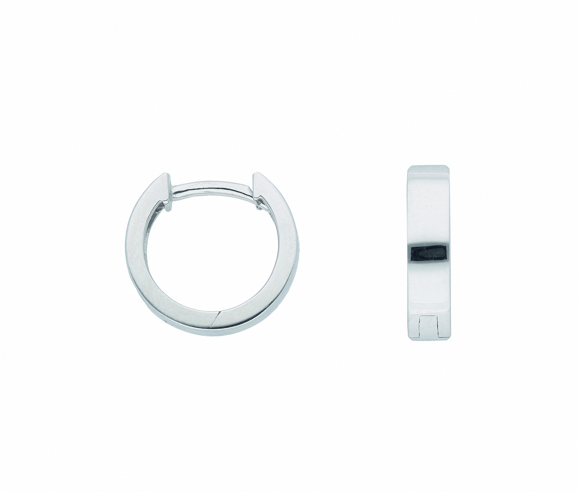 Paar Creolen ADELIA´S "Damen 585 Weißgold Ohrringe Creolen Ø 11,7 mm", silber, Ohrringe, Damen, Damen, Gold Weißgold 585, Gold, Weißgold 585, Weißgoldschmuck für Damen