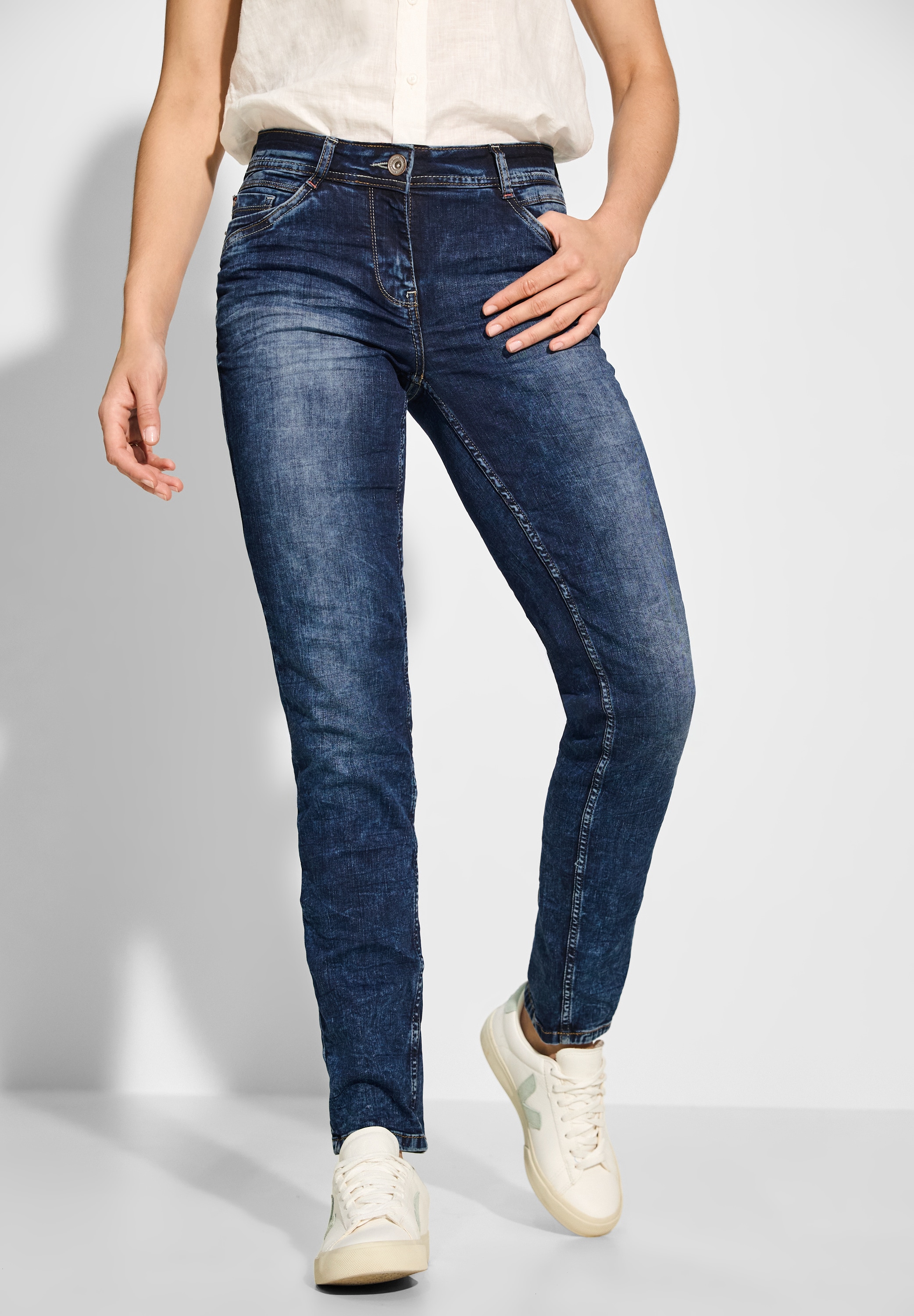 Cecil Comfort-fit-Jeans, Middle Waist