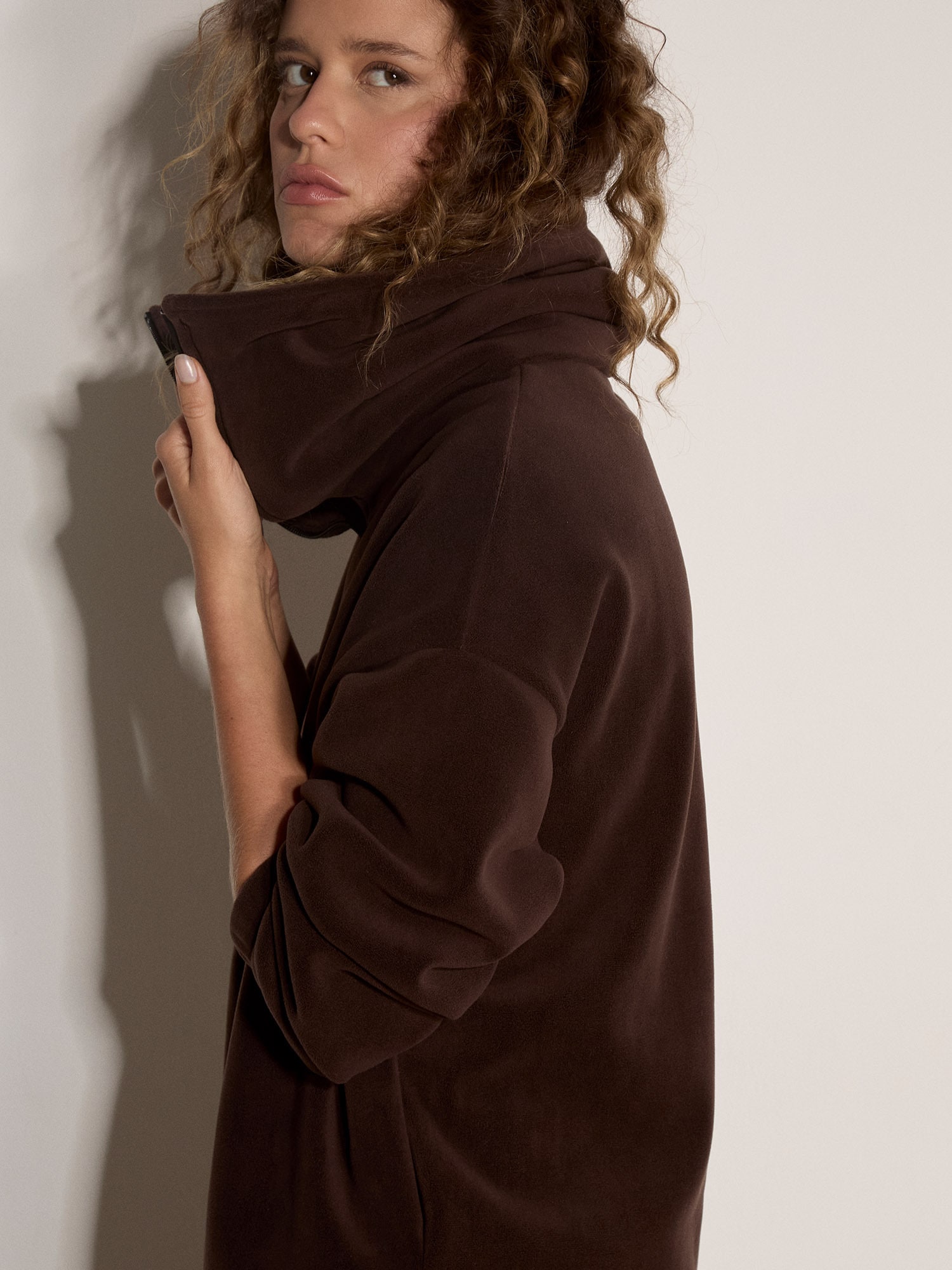 Apricot Rundhalspullover »Teddy-Borg-Fleece-Pullover« mit Trichterkragen