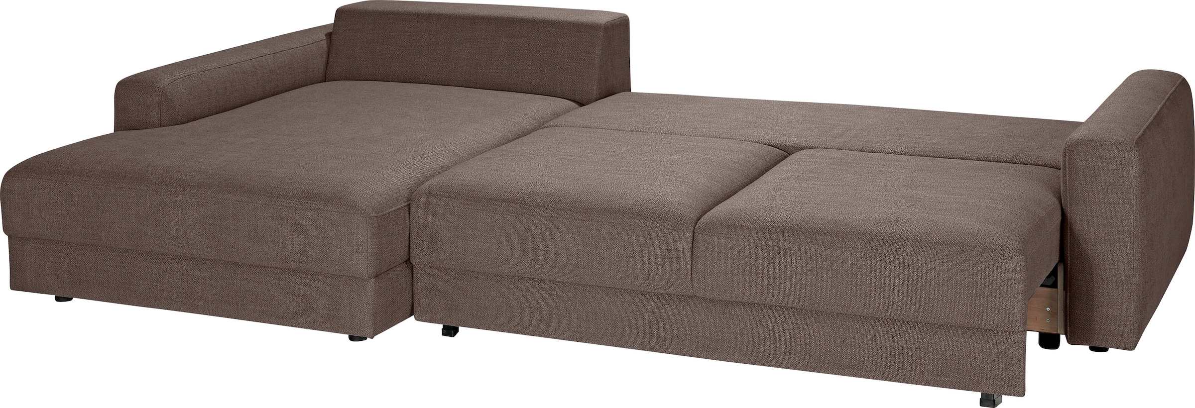 TRENDMANUFAKTUR Ecksofa »Bourbon II, hoher Sitzkomfort, extrabreite Recamiere für Relaxkomfort«, wahlweise mit Bettfunktion und Bettkasten, zeitlos und elegant, L-Form