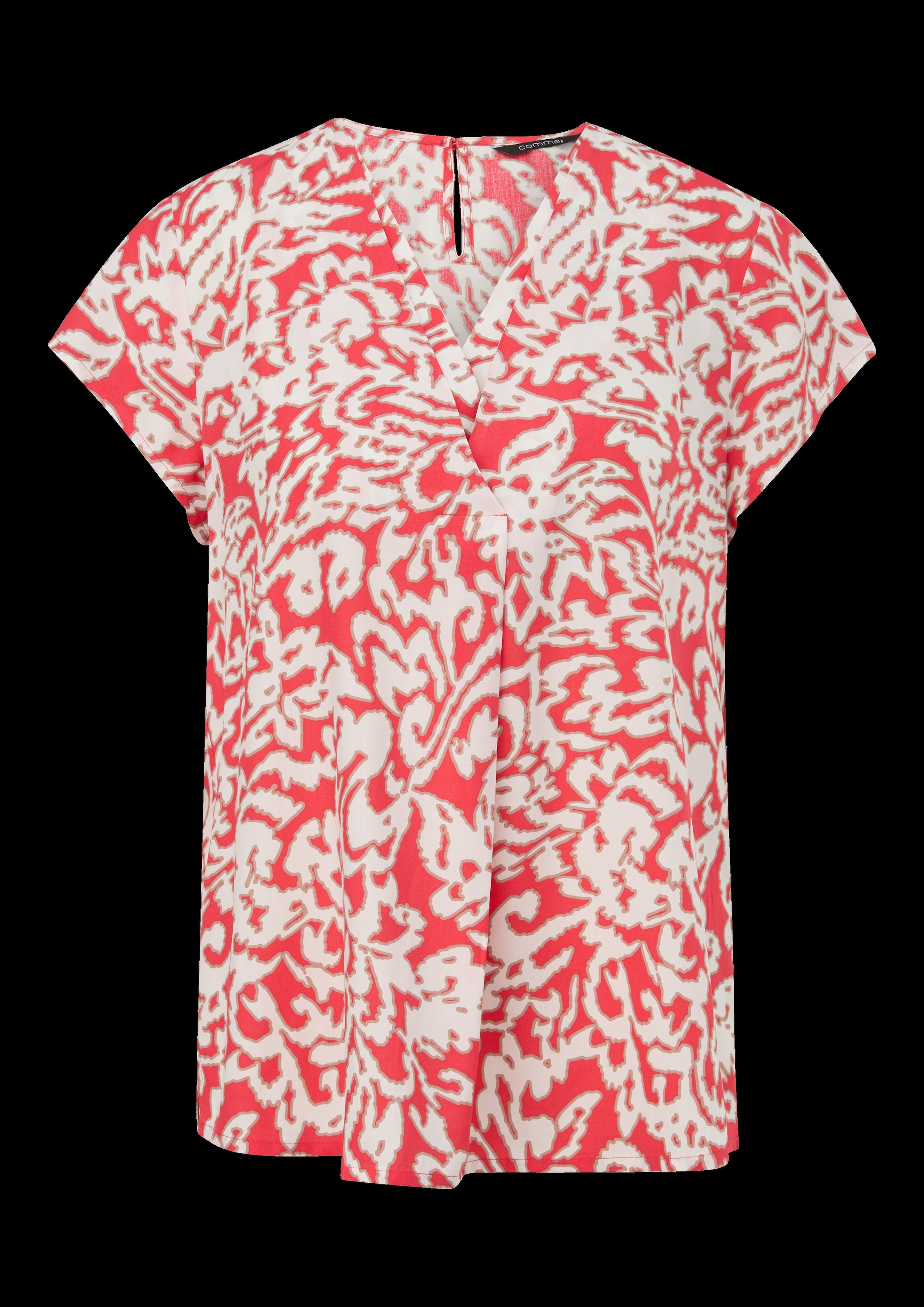 Comma Shirtbluse, mit V-Ausschnitt und Allover-Print