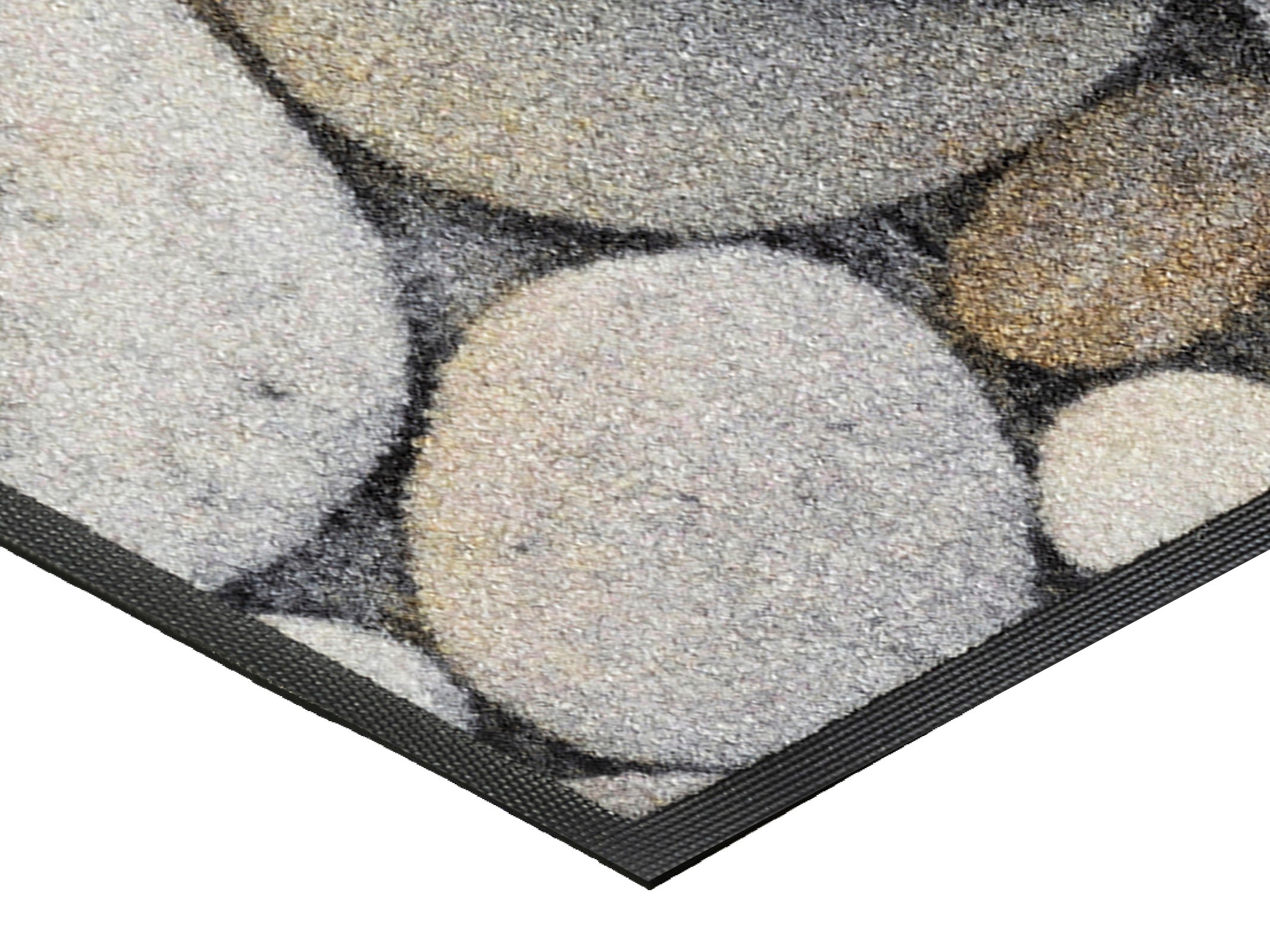 wash+dry by Kleen-Tex Fußmatte »Pebble Stones«, rechteckig, Schmutzfangmatte,  Motiv Kieselsteine, mit Spruch, rutschhemmend | BAUR