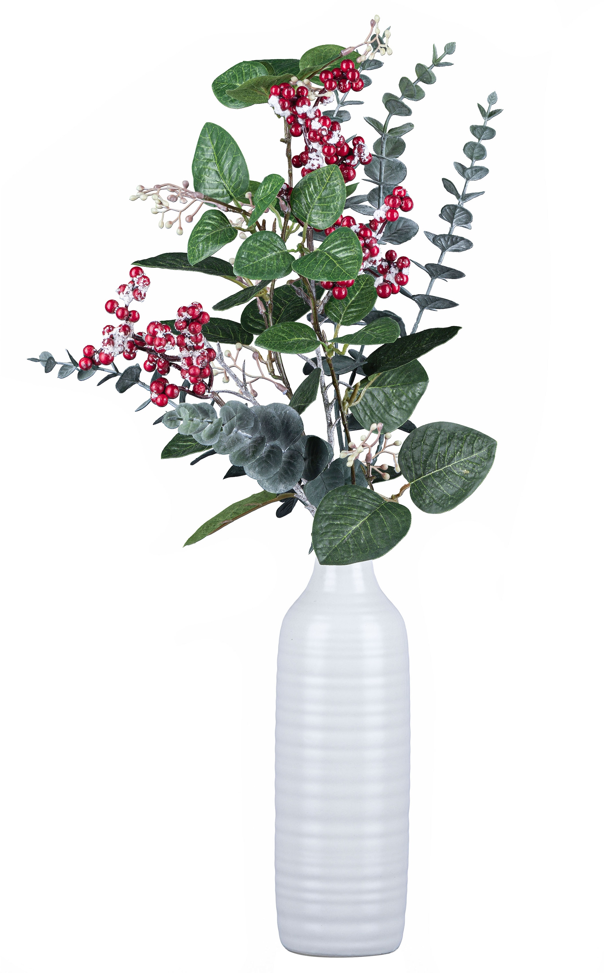 (Set, 1 »Weihnachtsdeko«, Creativ Bouquet), deco St., mit | Beeren-Bouquet BAUR Dekovase 2 Vase, bestellen wirkendem natürlich 1