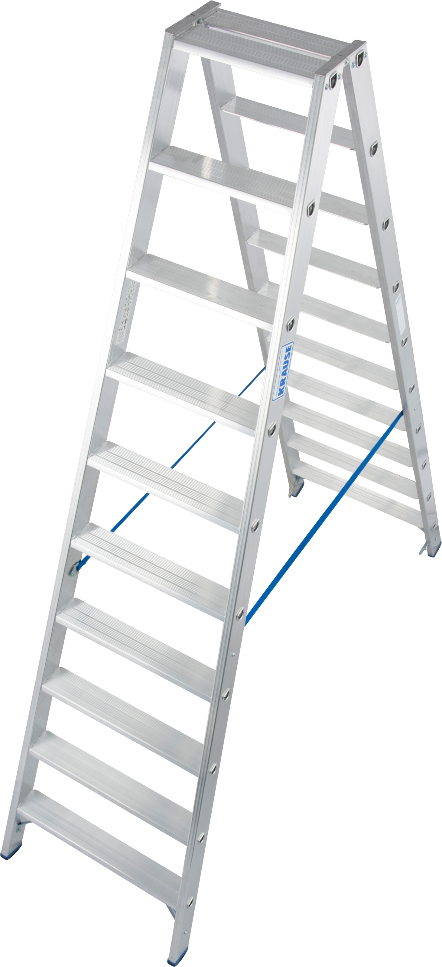 KRAUSE Doppelleiter "STABILO", 2x10 Sprossen, silber, Leitern