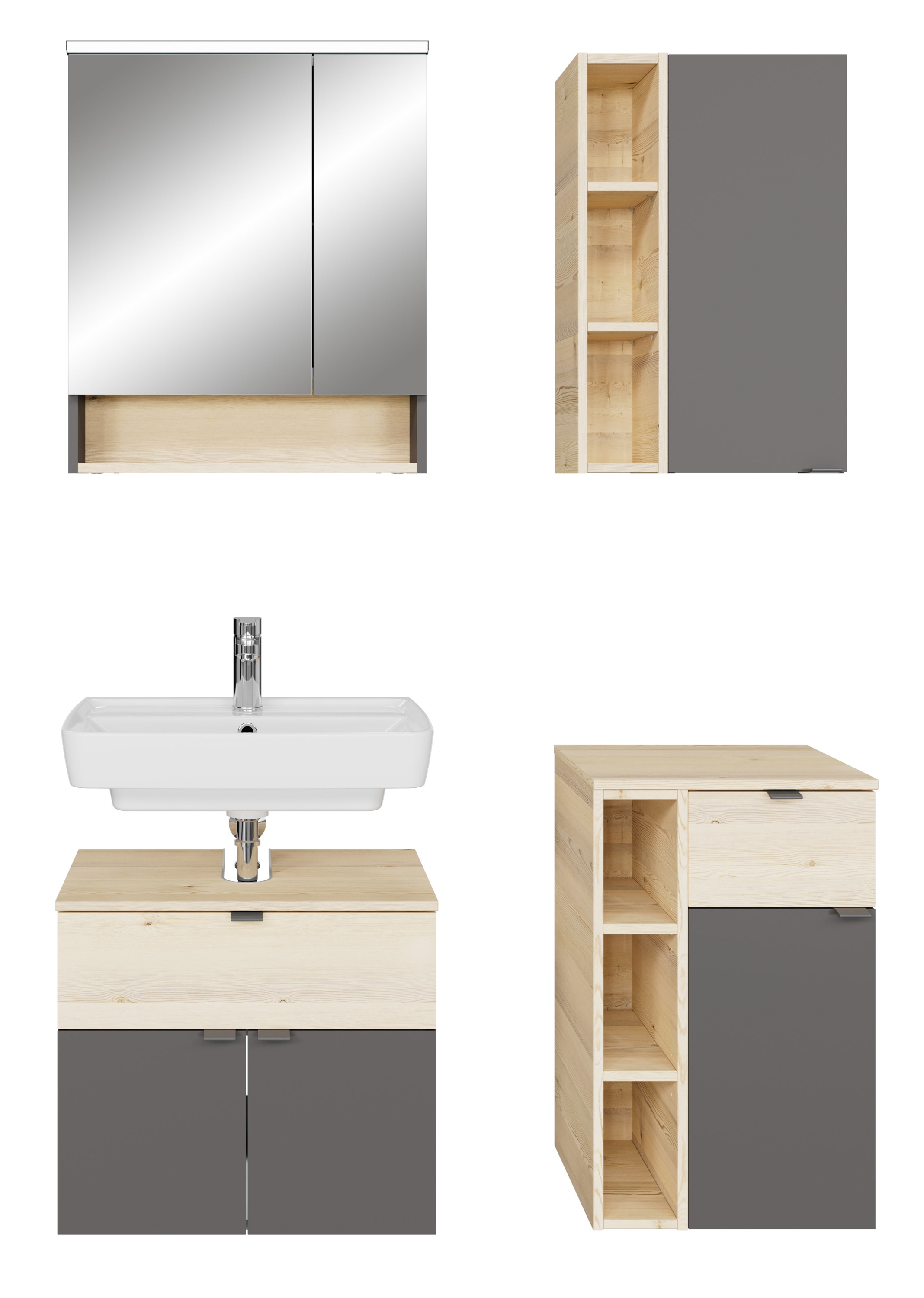 Saphir Badmöbel-Set »Quickset 394«, (Komplett-Set, 4 St.)