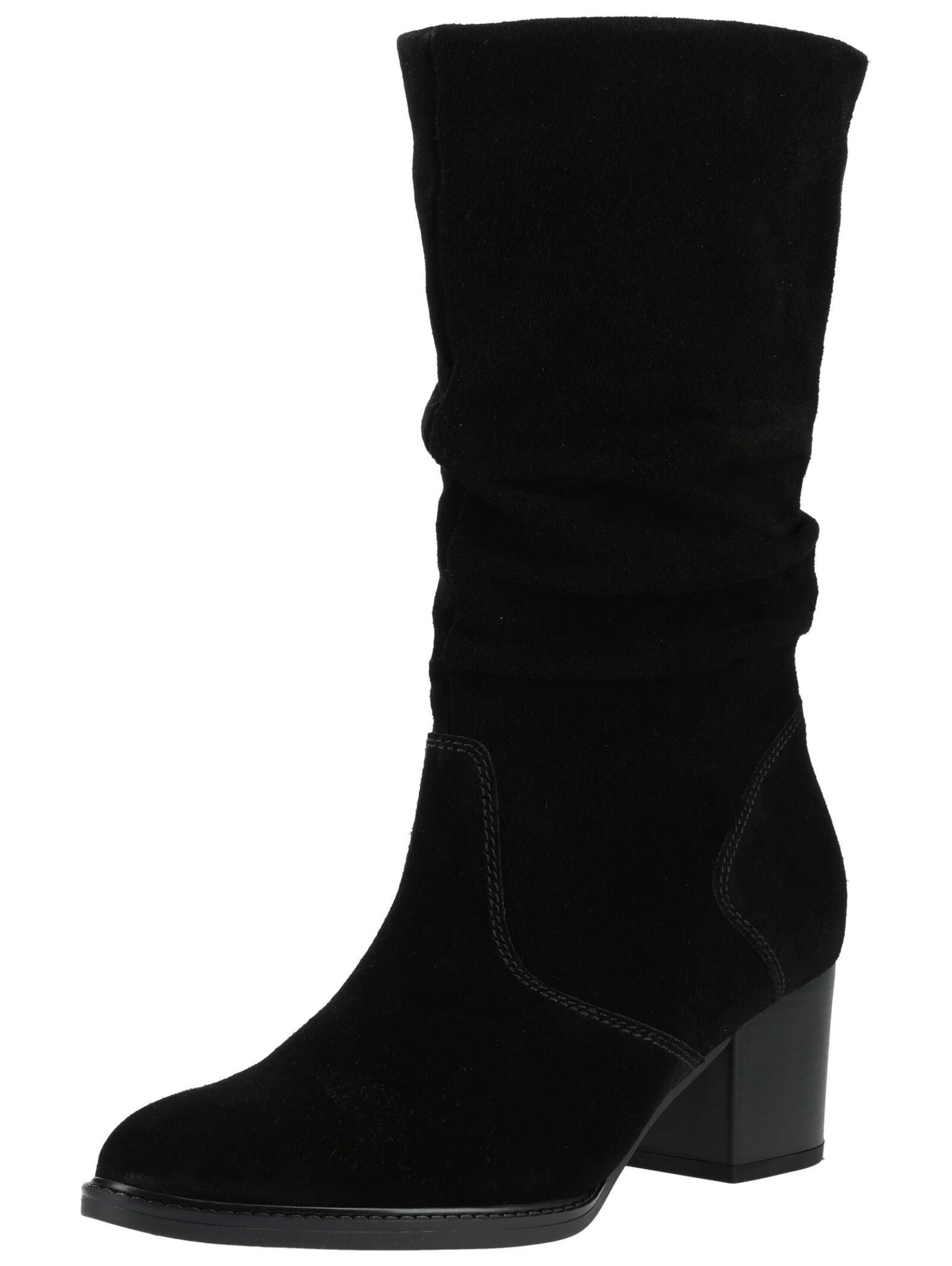GABOR Damen Stiefel "Gabor Stiefel Veloursleder", Gr. 41, schwarz, Veloursleder, Schuhe