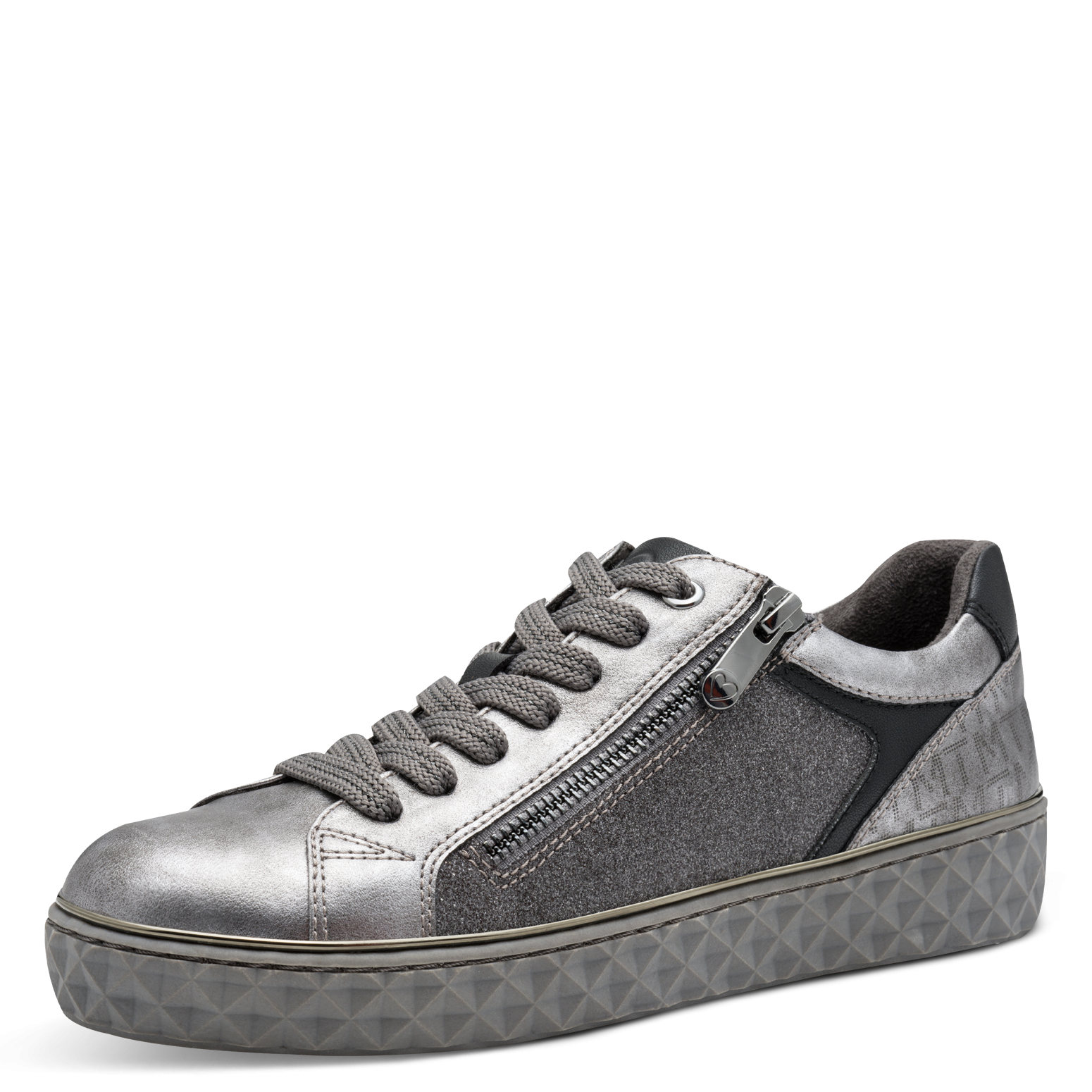 MARCO TOZZI Plateausneaker, Freizeitschuh, Halbschuh, Schnürschuh mit Prägu günstig online kaufen