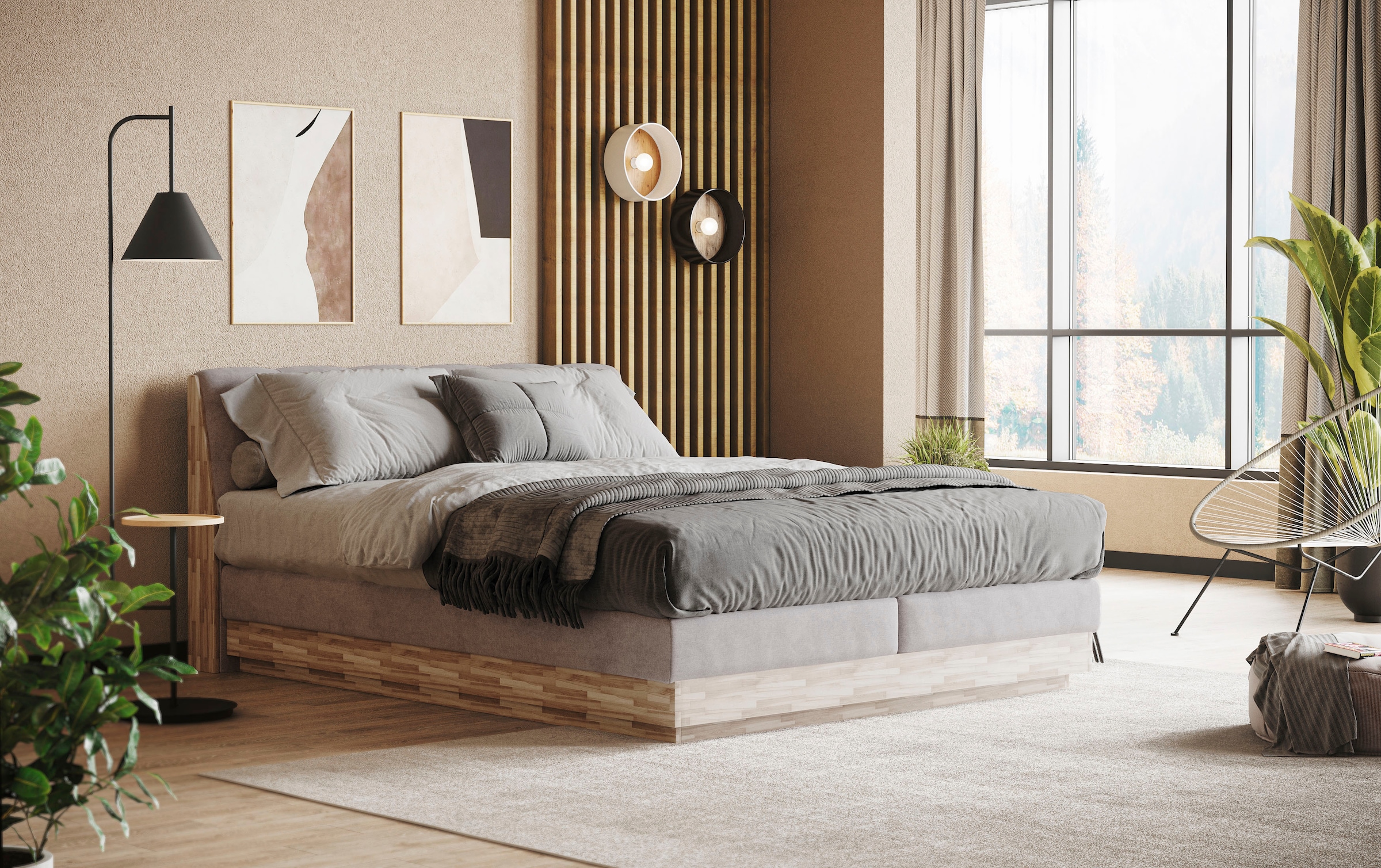 Home affaire Boxspringbett »Naome« Boxspringbett, Inklusive Topper