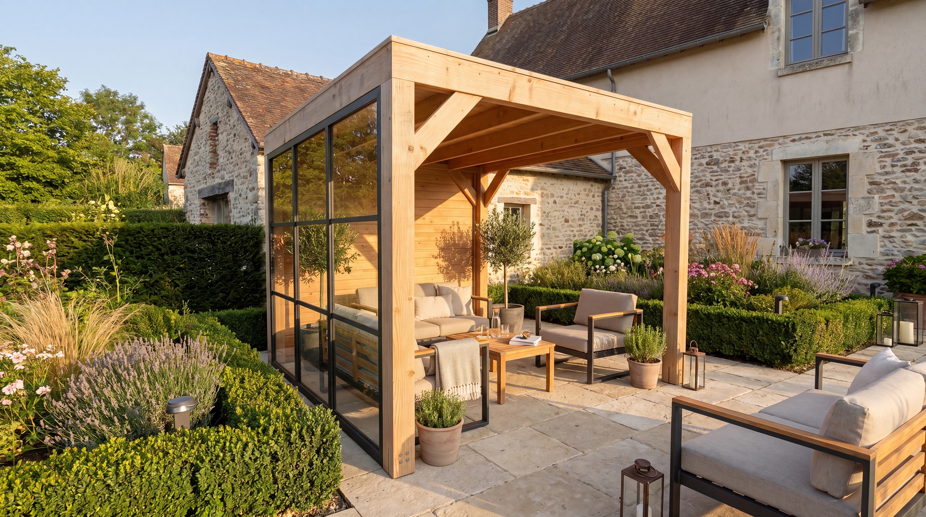 weka Holzpavillon "Lumley Lauben-Set Gr. 1.2" BxTxH: 307x307x245 cm