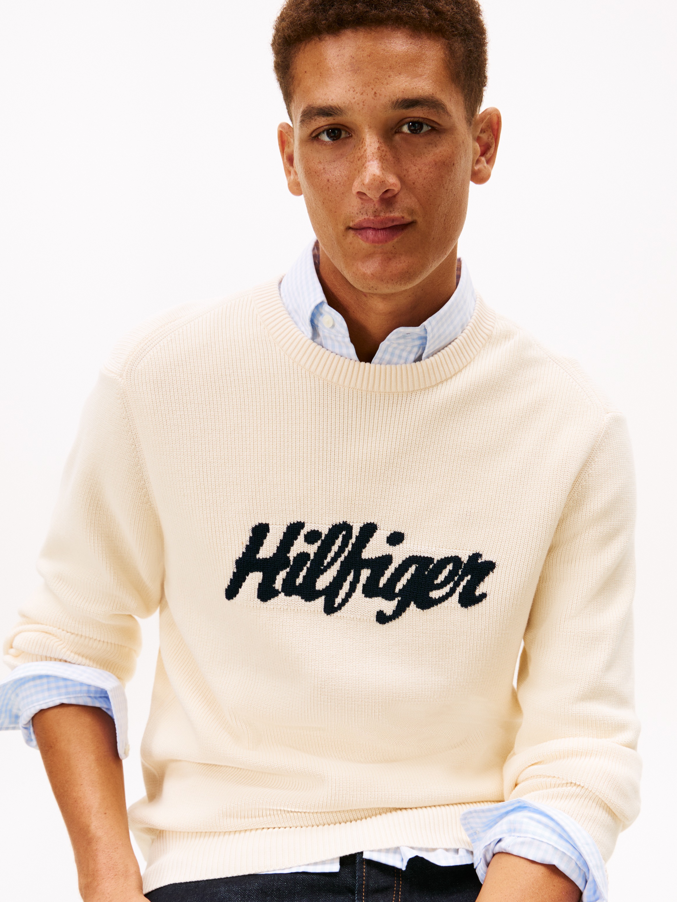Tommy Hilfiger Rundhalspullover "SEASONAL GRAPHIC COTTON" günstig online kaufen