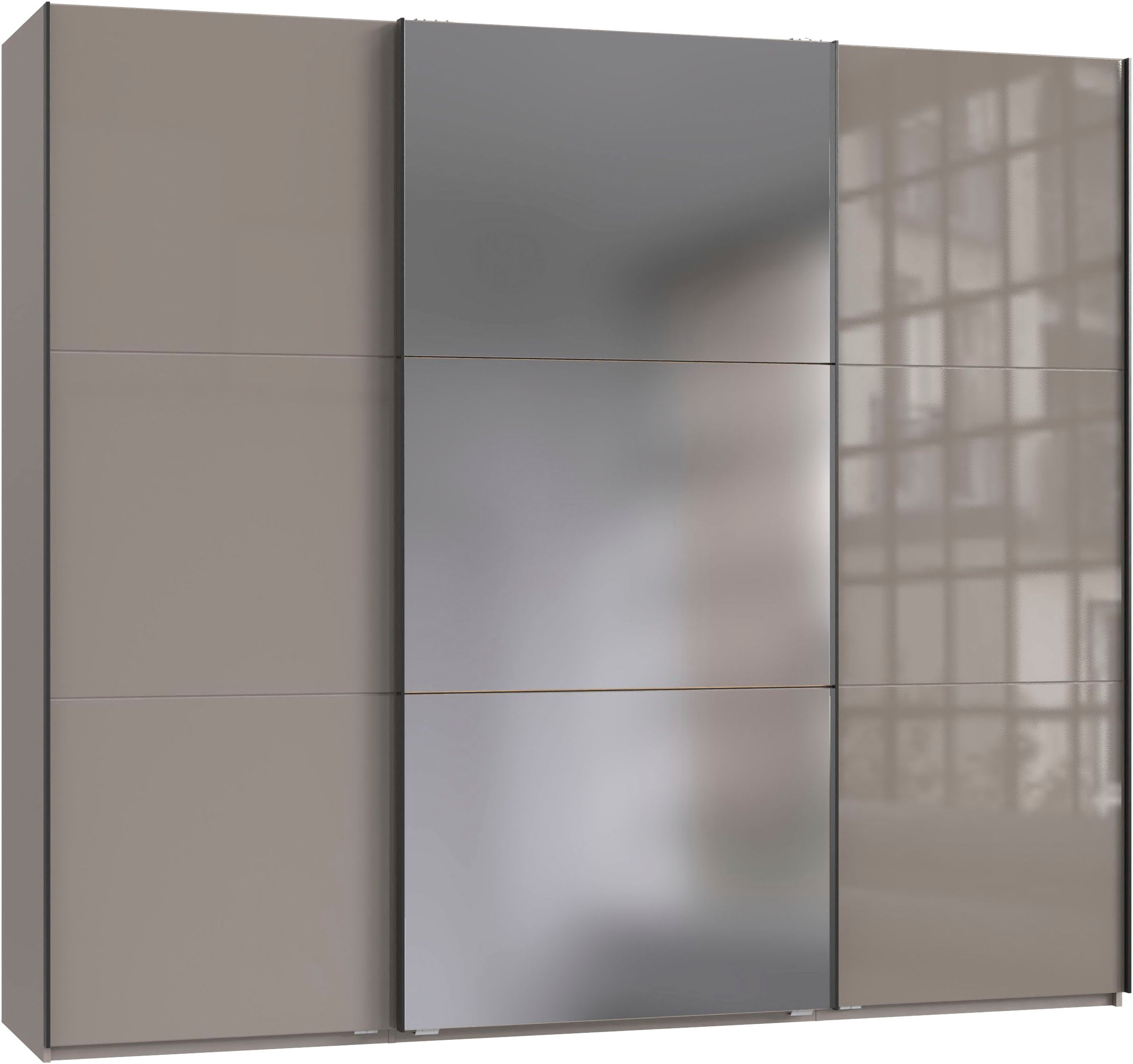 Wimex Kleiderschrank "Indiana by fresh to go, wahlweise mit oder ohne Spiegel" INKLUSIVE Innenausstattung und Selbsteinzug für die Türen, große Breiten250 oder 300cm, mit oder ohne Glasfront, Made in Germany