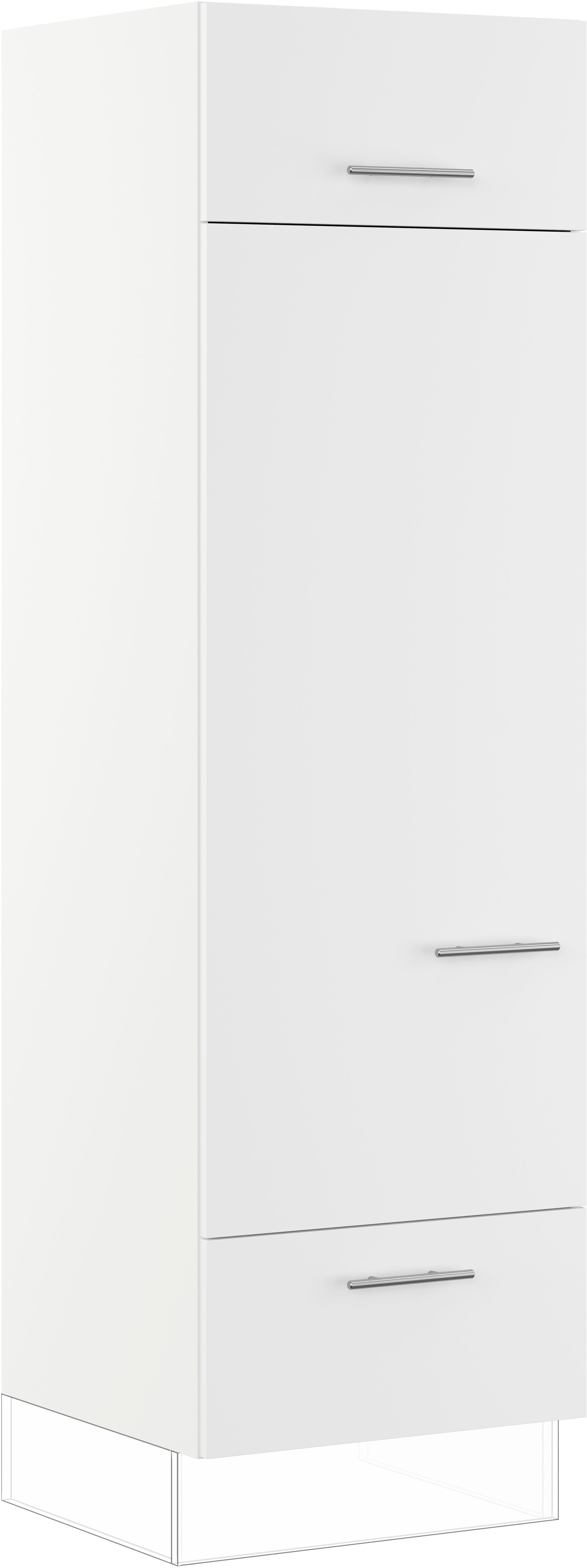 IMPULS KÜCHEN Kühlumbauschrank ""Valencia & Tirana", Breite/Höhe: 60/190,7 cm, mit Soft-Close" vormontiert, mit zusätzlichem Auszug und Fach hinter der Klapptür