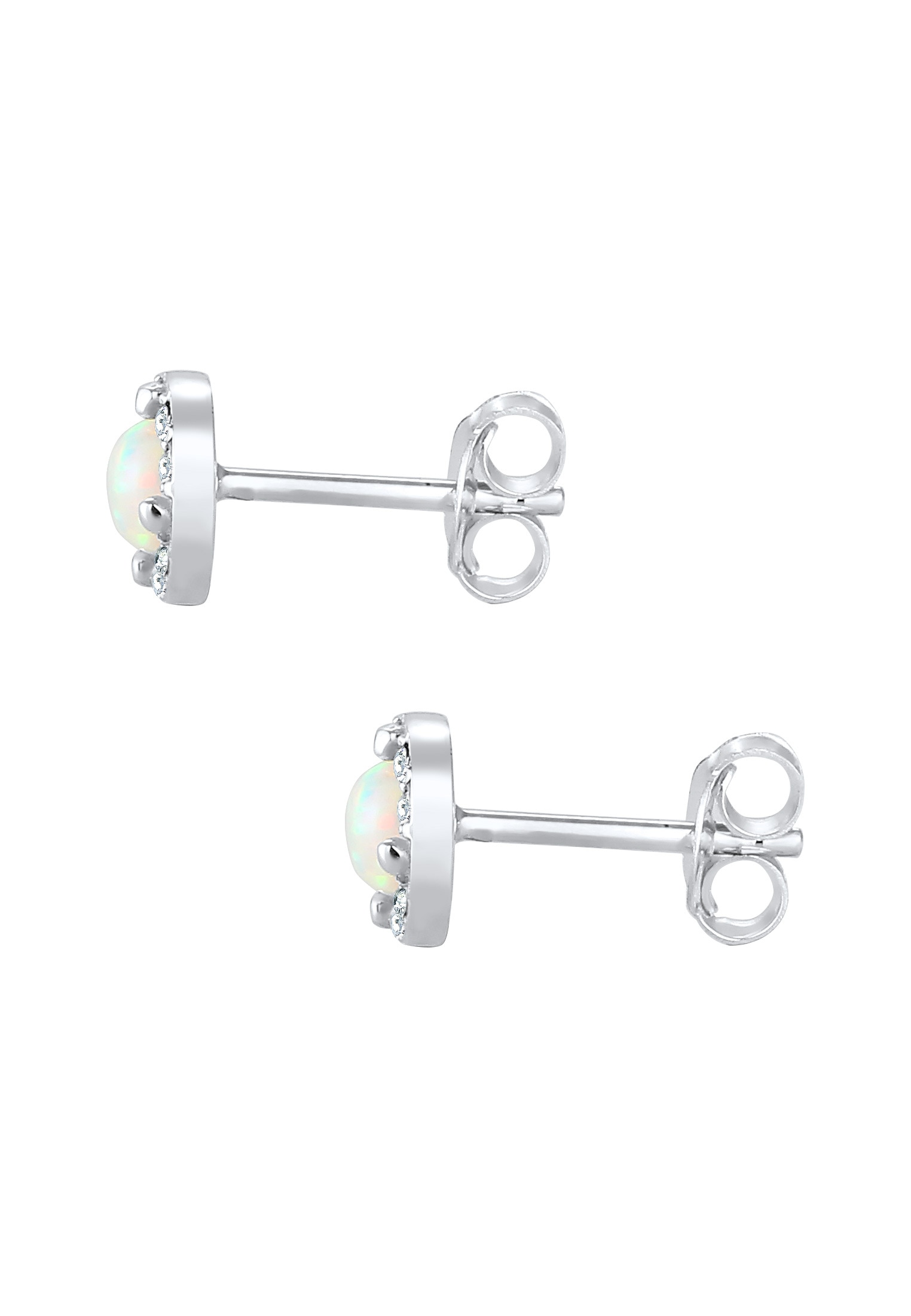 Elli Premium Paar Ohrstecker »Stecker Opal Kristalle Zart 925 Silber«