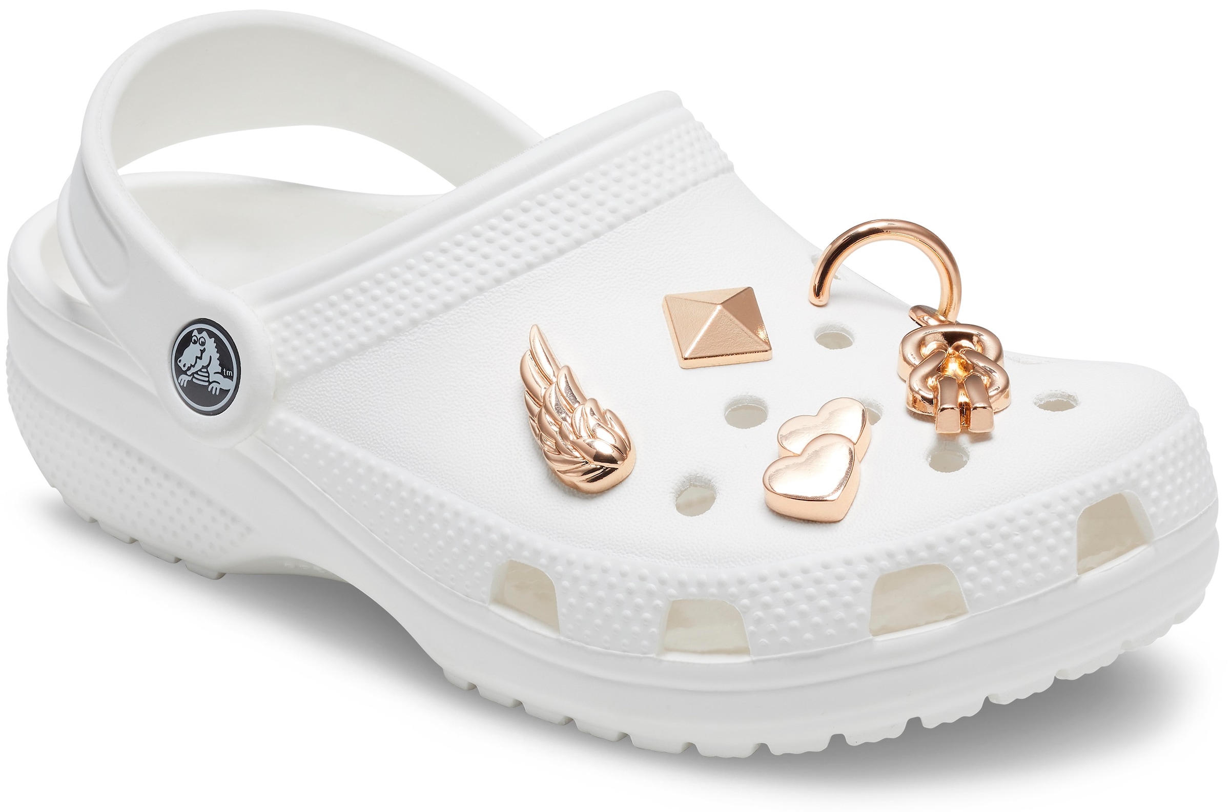 Crocs Schuhanstecker »Jibbitz - Elevated Gold Gurl«, (Set, 5 tlg., Kein Spielzeug. Nicht für Kinder unter 3 Jahren geeignet), Schuh Charms im stilvollen Design