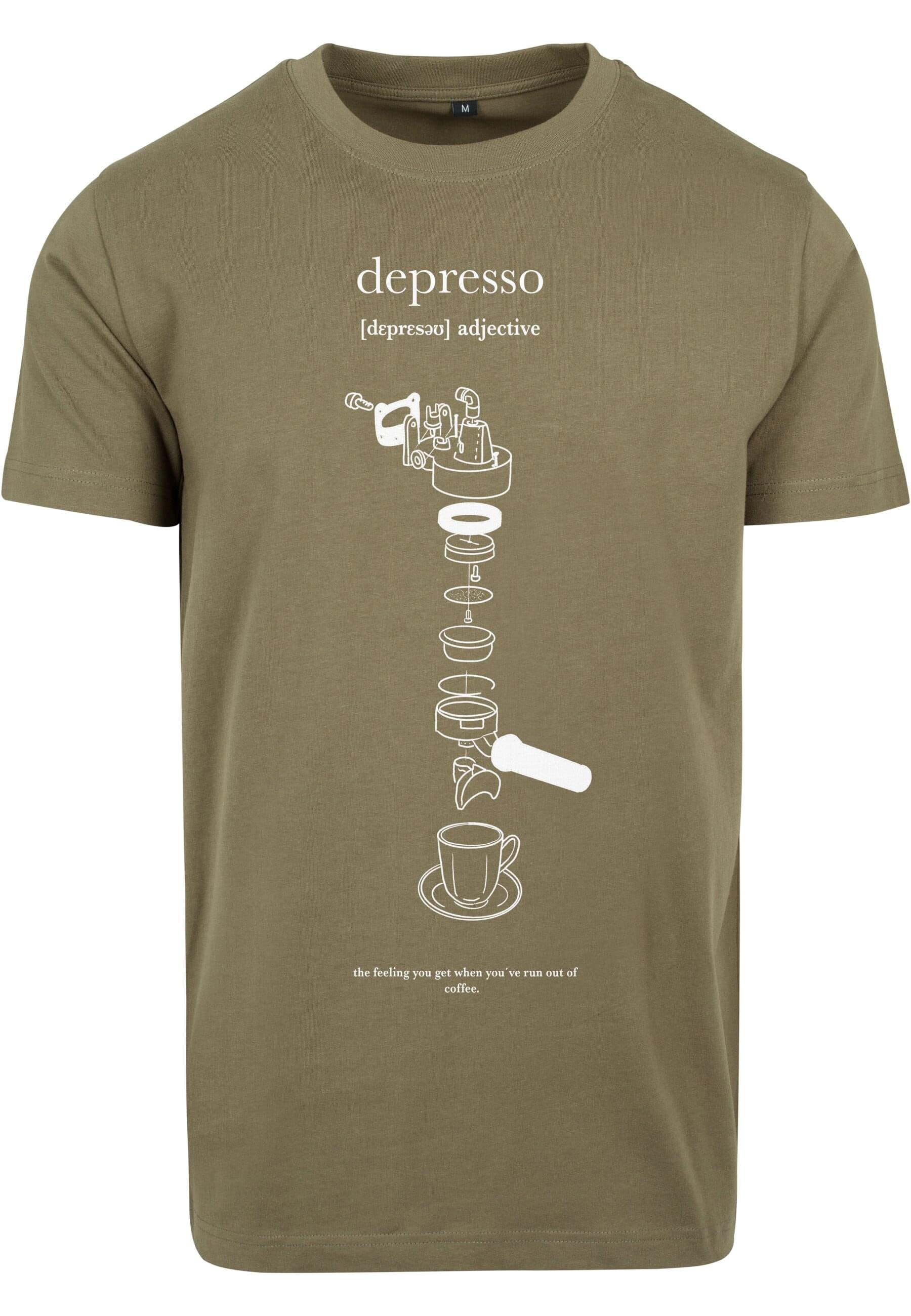 MisterTee Kurzarmshirt "MisterTee Herren Depresso Tee" 1 Stk. tlg. günstig online kaufen