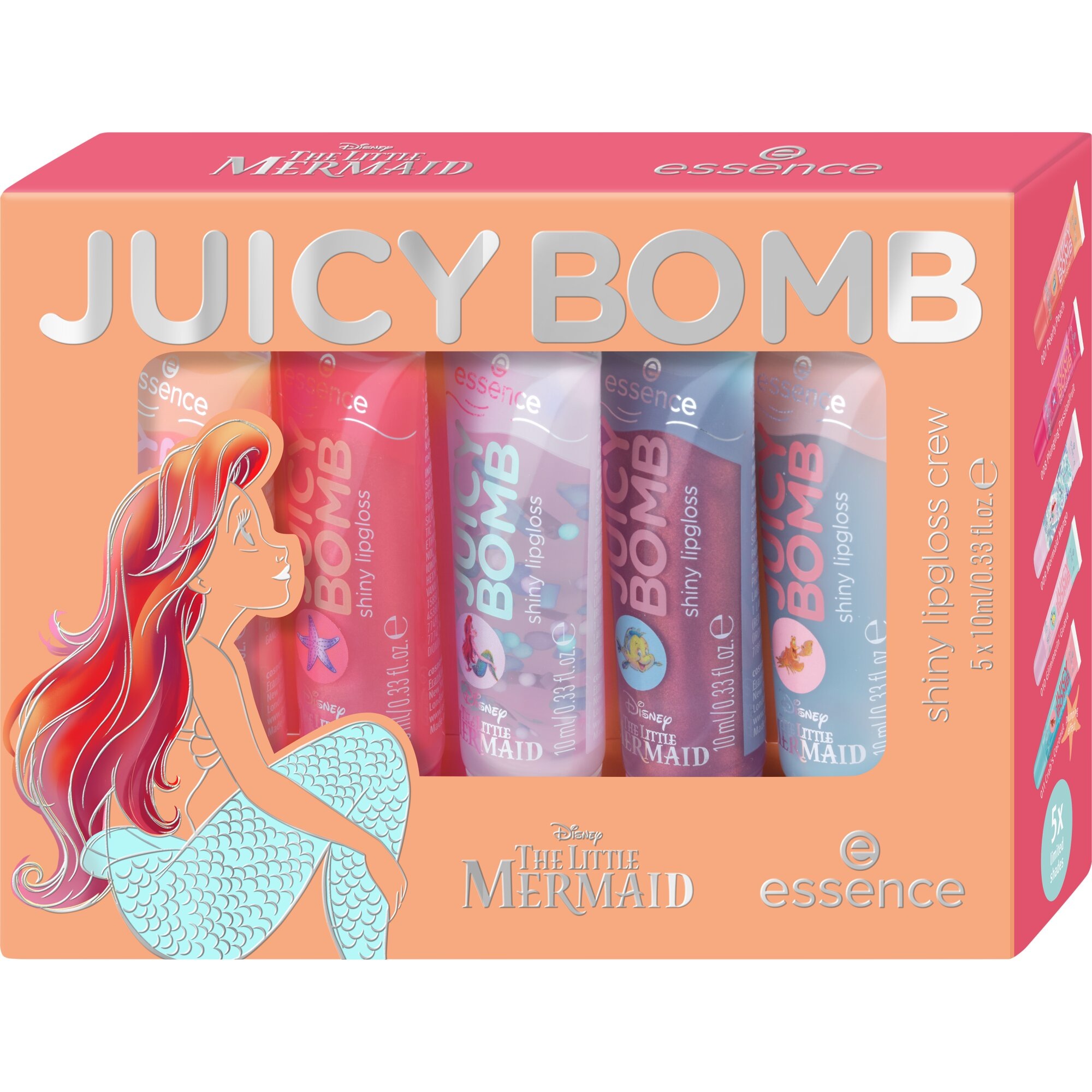 Essence Lipgloss »Disney THE LITTLE MERMAID JUICY BOMB shiny lipgloss crew«