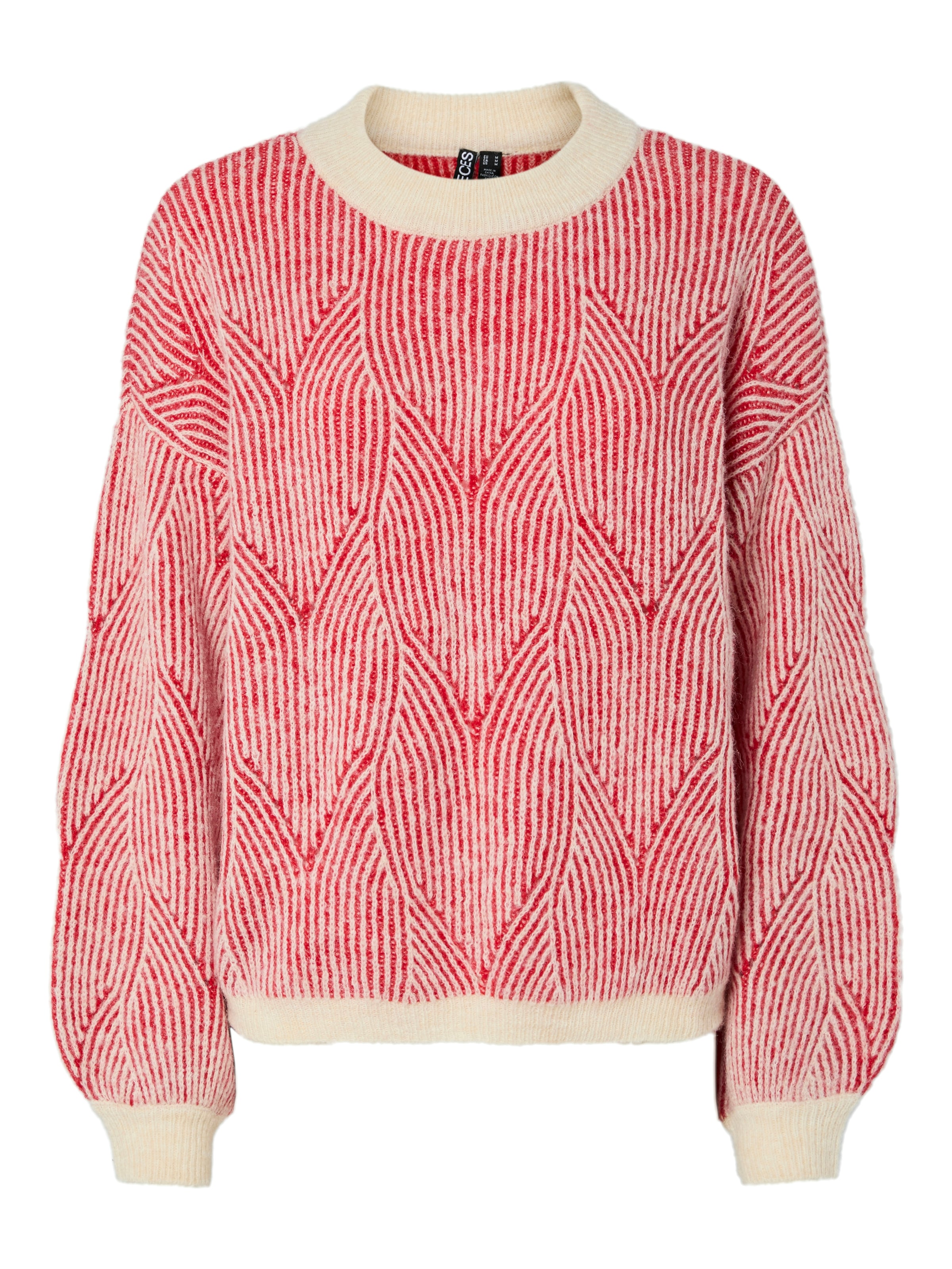 pieces Rundhalspullover »PCJENNA LS O-NECK KNIT NOOS BC«