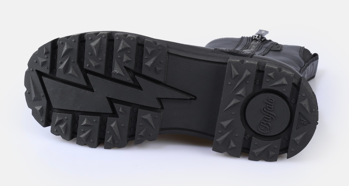 Thumbnail - Buffalo Bikerboots "Aspha Bootie Zip" Plateauboots, Stiefelette mit Memory Foam Innensohle