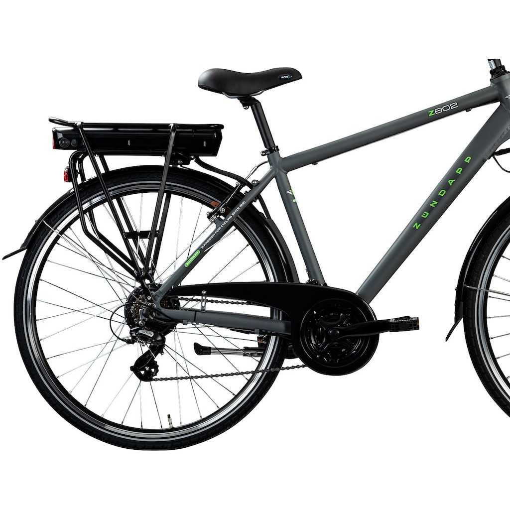 Zündapp E-Bike »Z802 Herren«, 21 Gang, Shimano, Altus RD-M310, Heckmotor 250 W