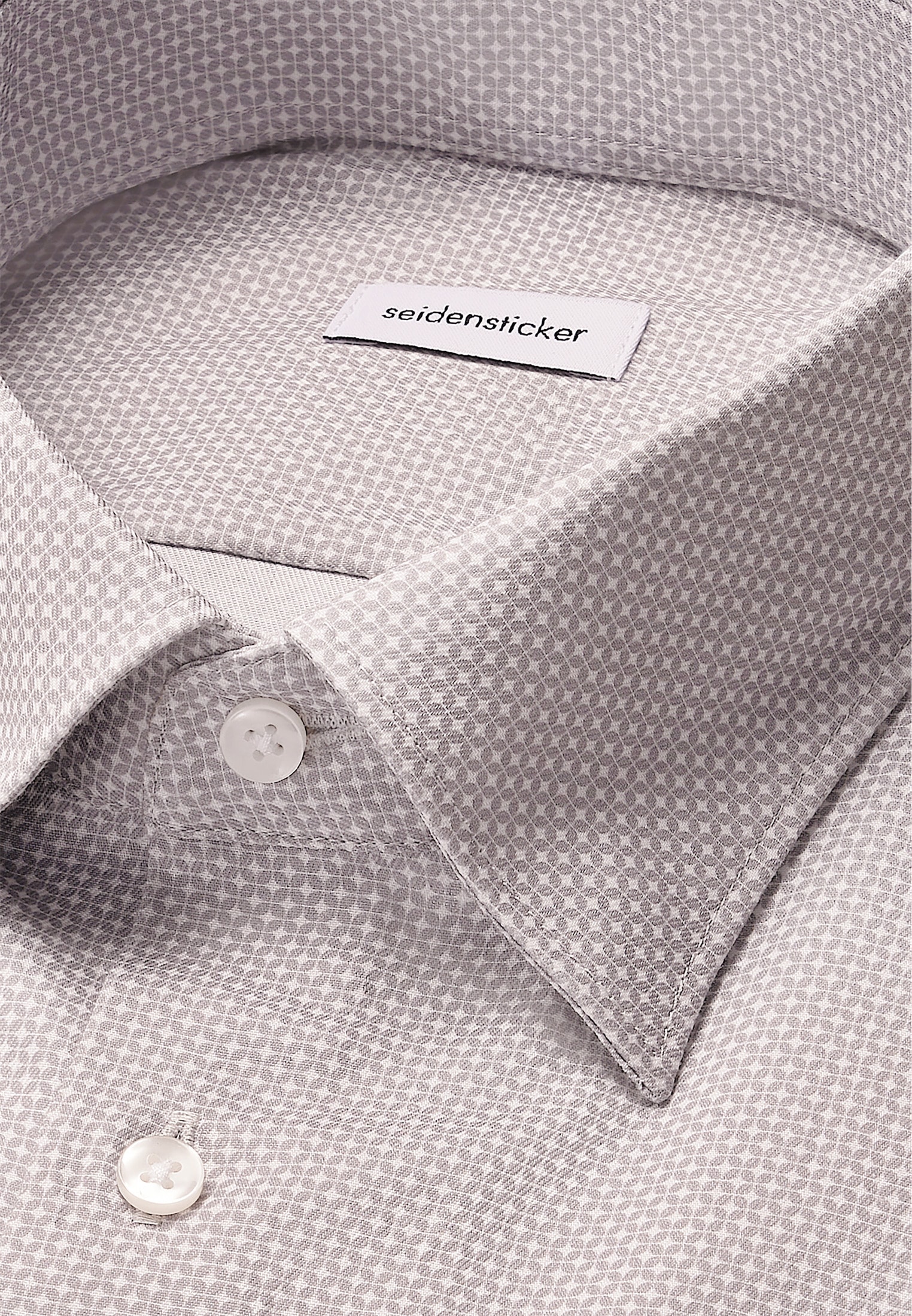 seidensticker Businesshemd »Schwarze Rose«, Slim 1/1 Covered-Button-Down-Kragen Druck