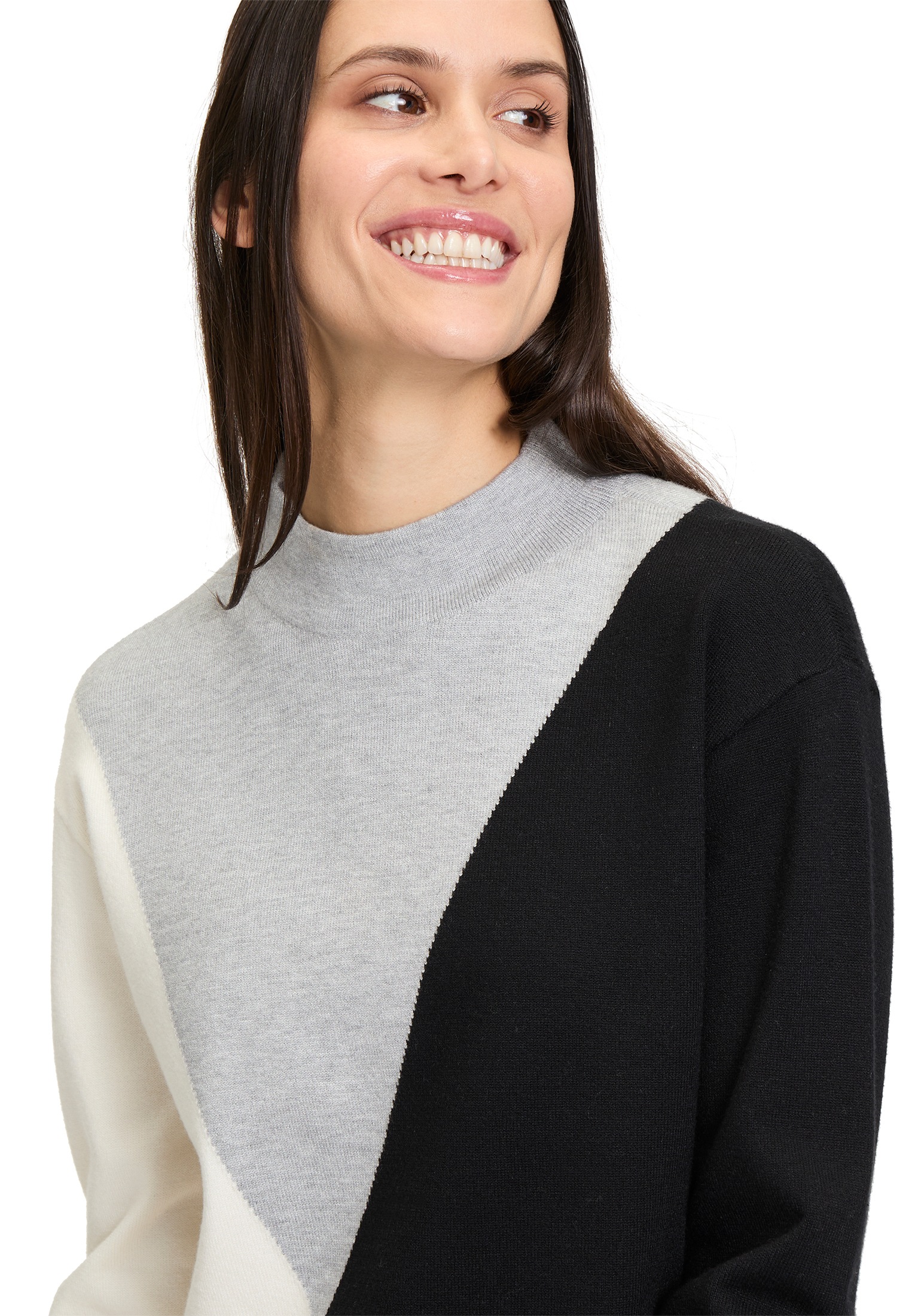 Betty Barclay Strickpullover »Betty Barclay Damen Feinstrickpullover mit Kragen«, (1 tlg.), Color Blocking