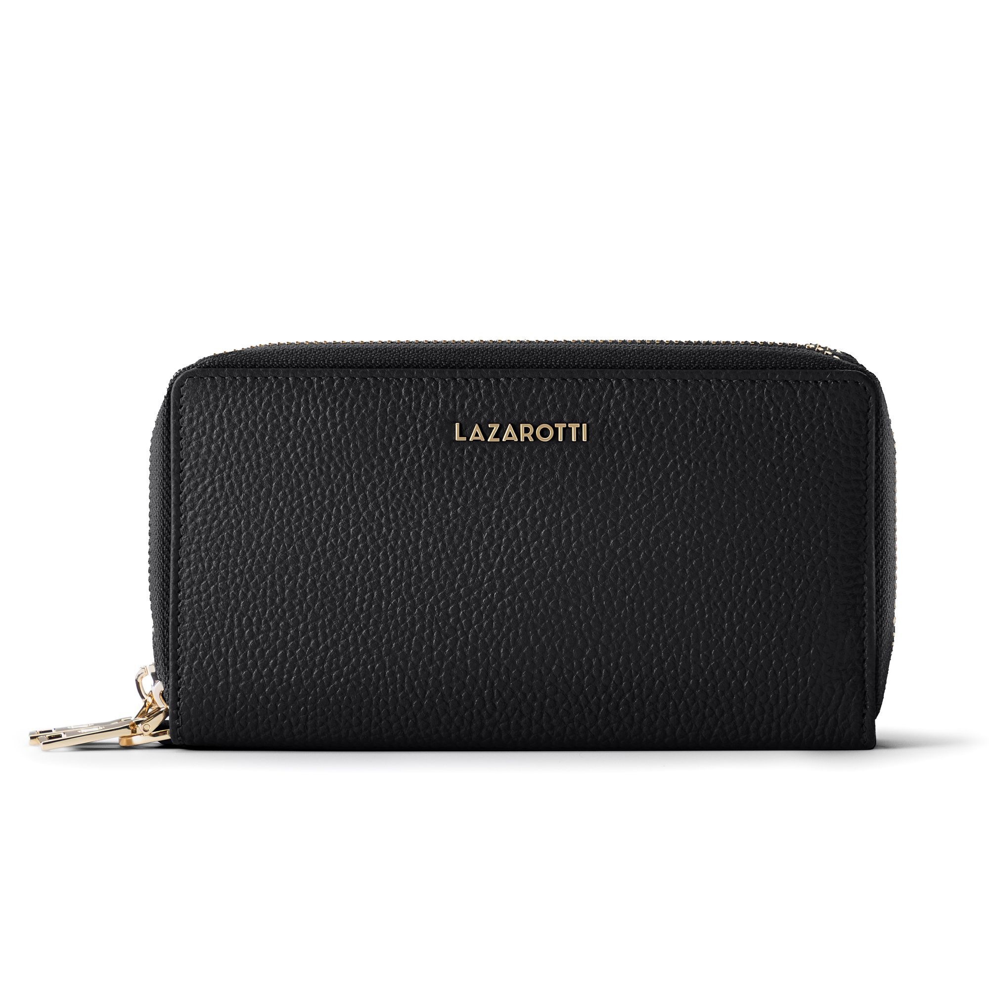 Lazarotti Geldbörse "Bologna Leather XL Double Zip-Around Geldbörse RFID Leder 20 cm"