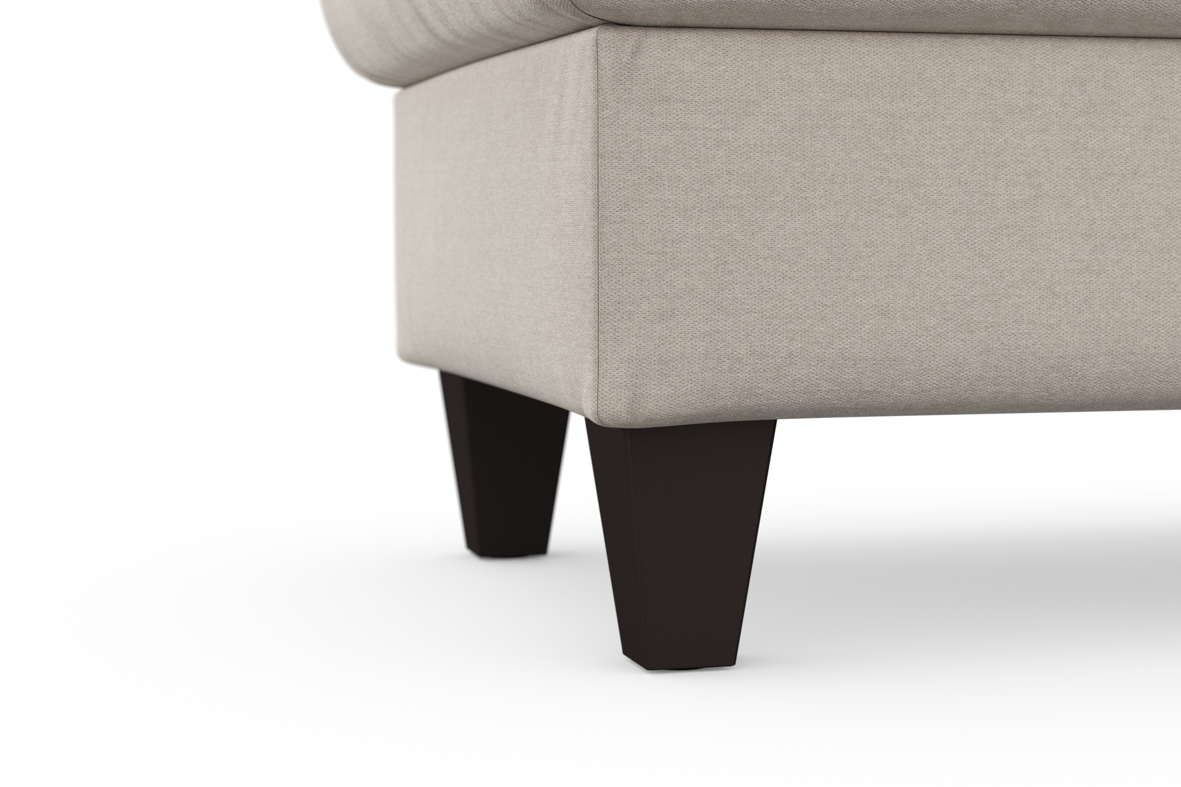sit&more Stauraumhocker »Farö« mit Stauraum und Federkern und wengefarbenen Füßen