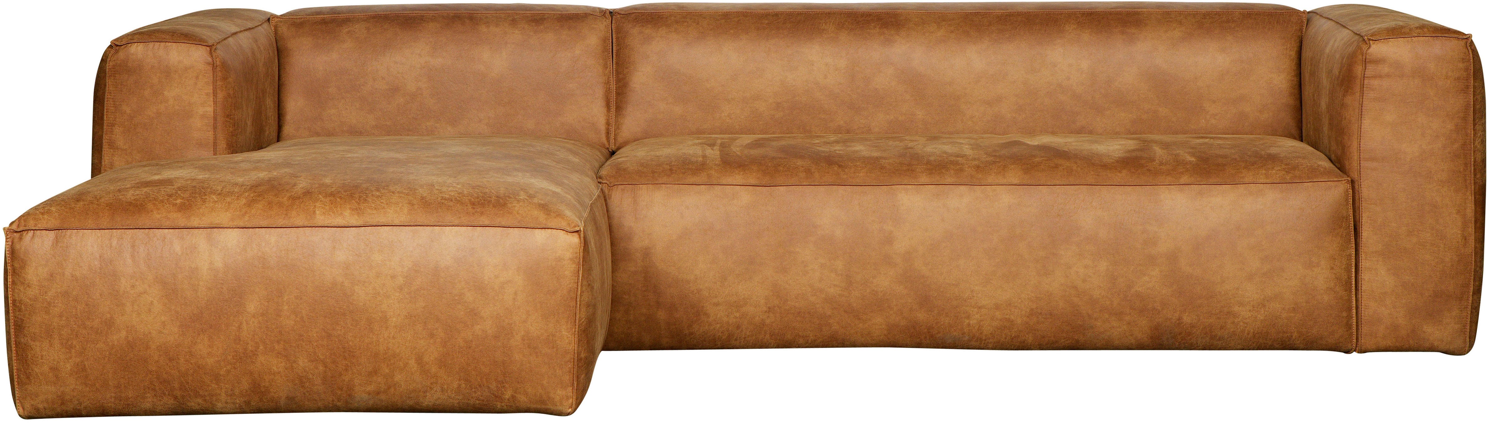 WOOOD Ecksofa "Bean Bezug Links mit hoher Sitzkomfort, H 73 x B 305 x T 96/175 cm" Leder, Tragkraft 400 kg, Gute Verschleißfestigkeit, pflegeleicht