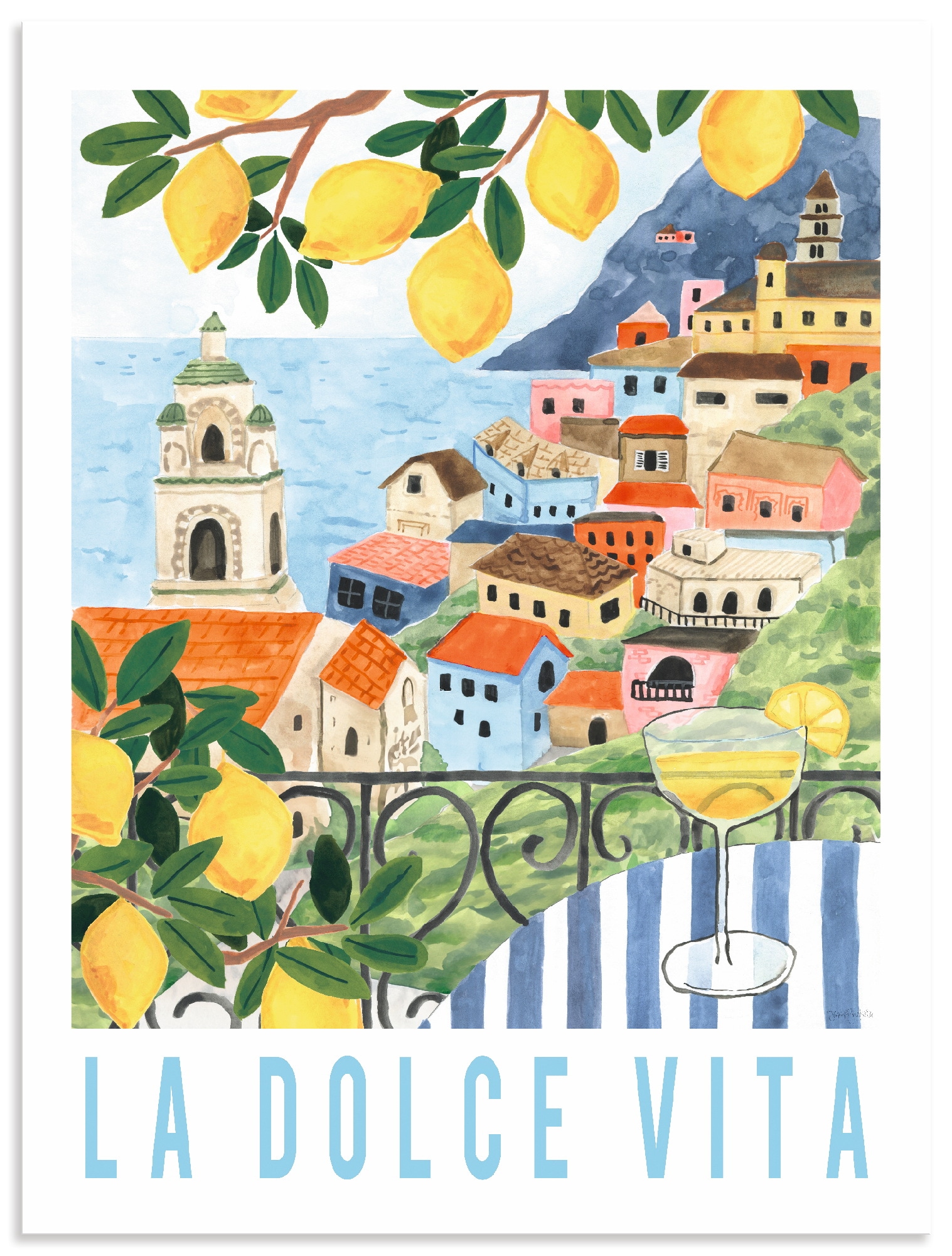 Wandbild ARTLAND "Mediterranean View I", farbe bild(er): farbig, B:45cm H:60cm, Alu Dibond, Bilder, als Alubild, Leinwandbild, Poster, Wandaufkleber in verschied. Größen