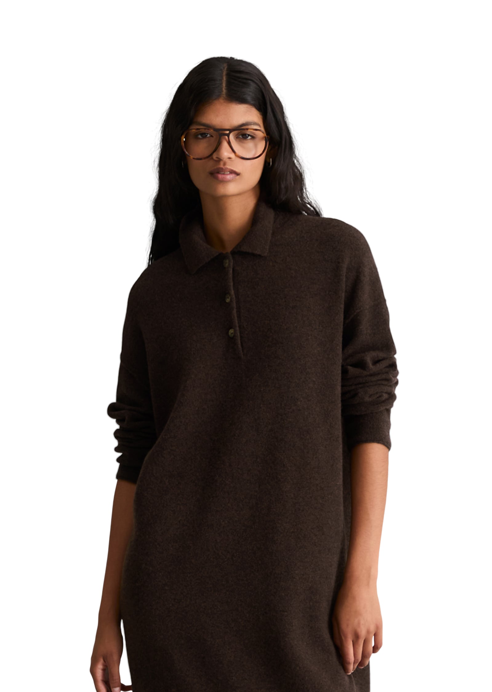 Marc OPolo DENIM Strickkleid oversize aus weichem Schurwolle-Mix