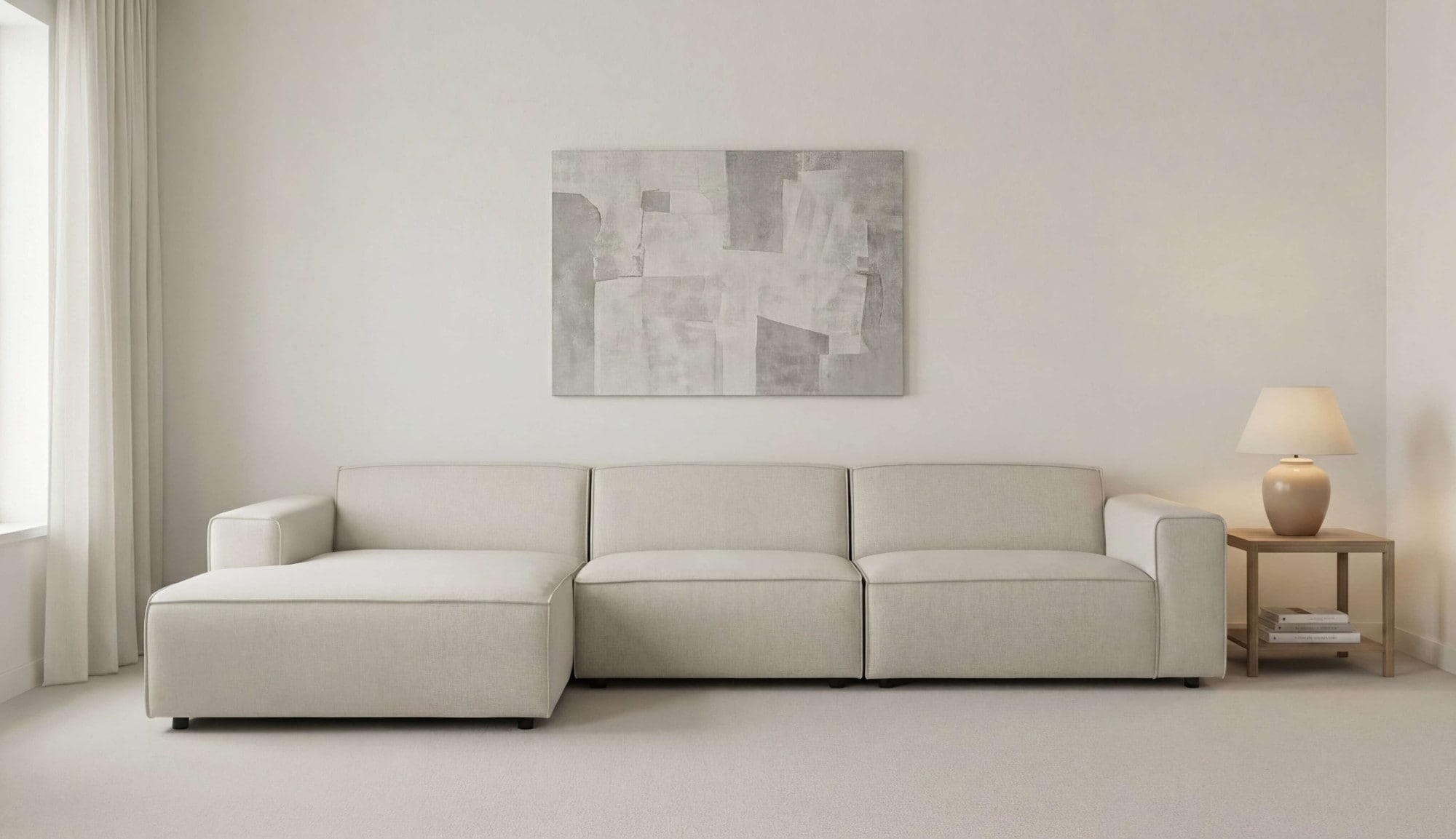 OTTO home Ecksofa »Jorrena, extra weicher Chenille-Stoff« L-Form, 3 Komfortstufen, Breite 346 cm, mit Wellenunterfederung