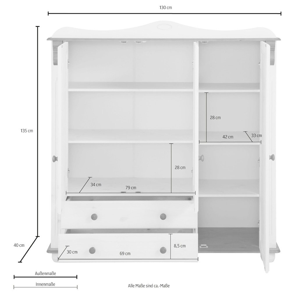 Home affaire Wäscheschrank »Adele, Mehrzweckschrank«