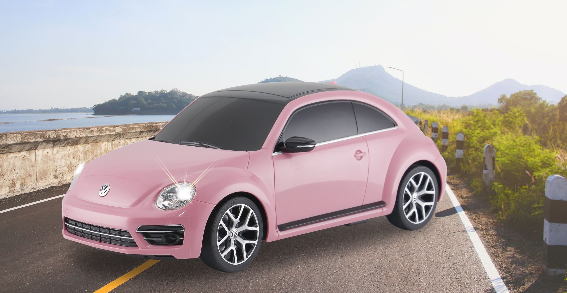 Jamara RC-Auto »VW Beetle, 1:14, pink, 2,4GHz«, mit Licht