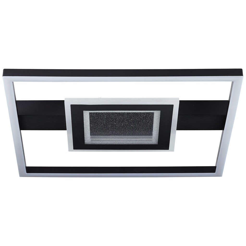 BreLight LED Deckenleuchte »Queens«, 38 x 38 cm, 3500 lm, 3000 K, Glitzereffekt, schwarz