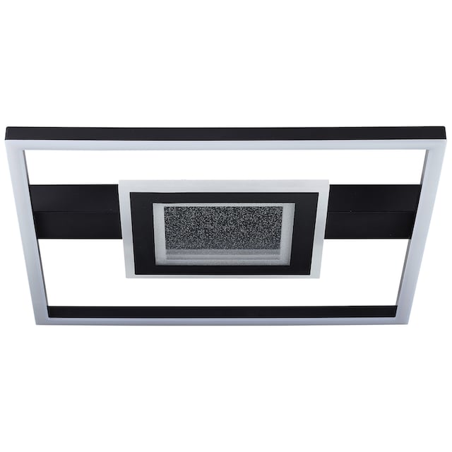 BreLight LED Deckenleuchte »Queens«, 38 x 38 cm, 3500 lm, 3000 K,  Glitzereffekt, schwarz | BAUR