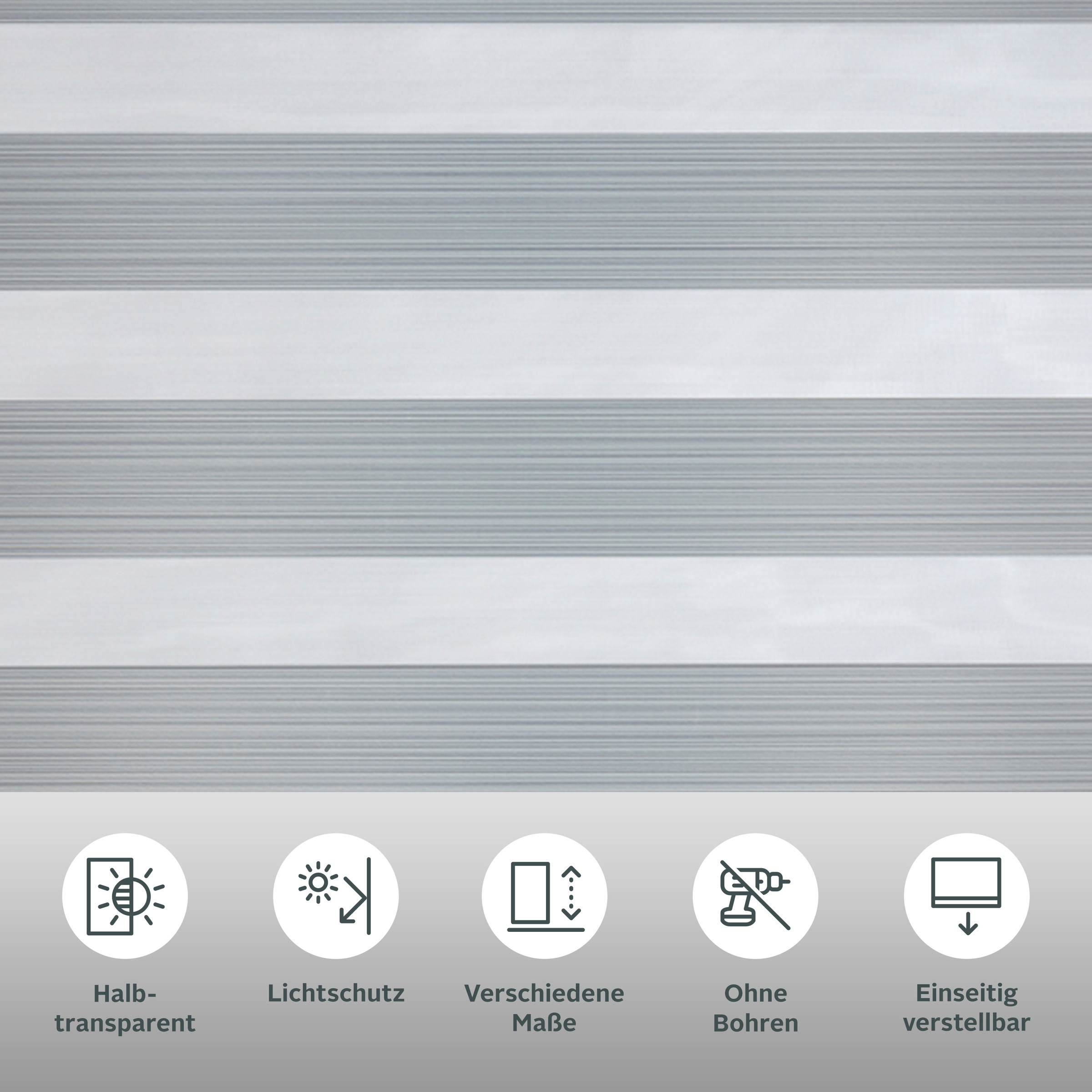 Thumbnail - Bruno Banani Doppelrollo "NURI" Lichtschutz Sichtschutz ohne Bohren freihängend Klemmfix-Doppelrollo, NEUHEIT